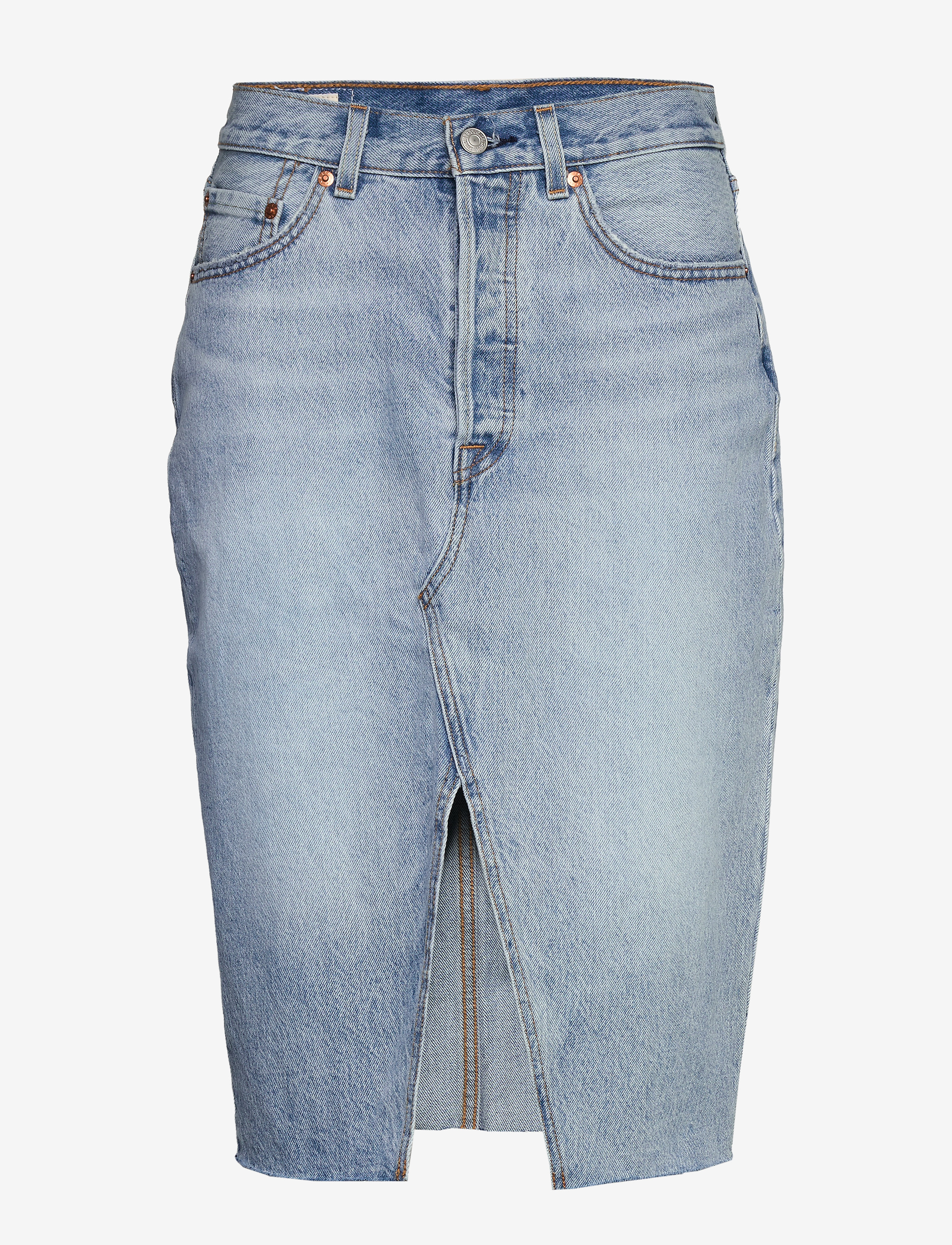 LEVI´S Women - DECONSTRUCTED MIDI SKIRT BROKE - light indigo - worn in - 0