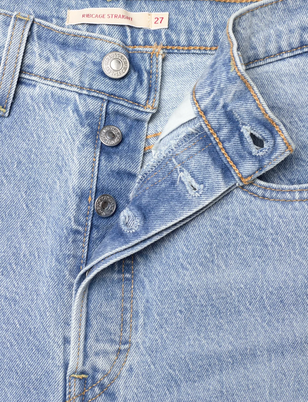 Levi's® - RIBCAGE FULL LENGTH LIGHT INDIGO - WORN IN - straight jeans - light indigo - worn in - 5