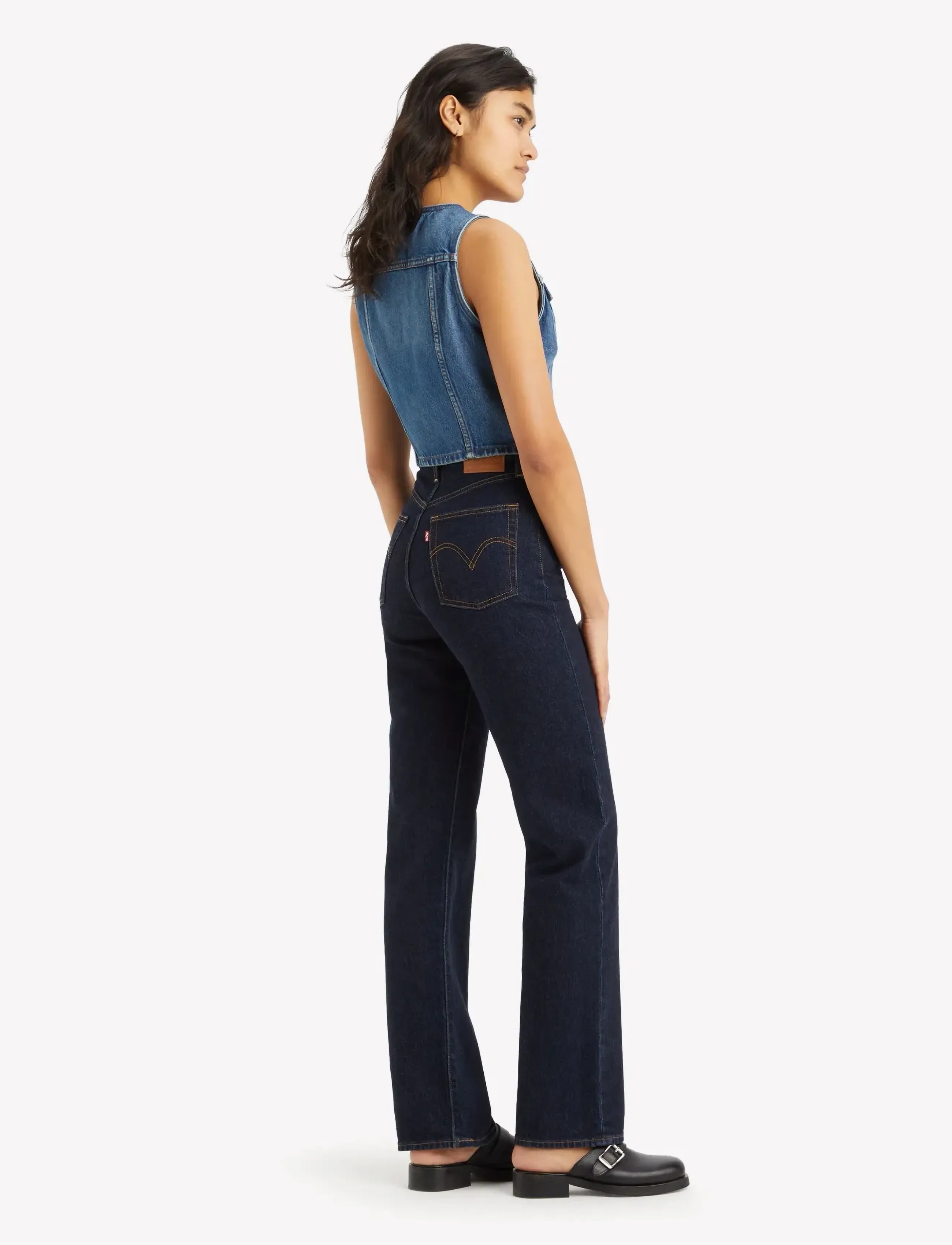Levi's® - RIBCAGE FULL LENGTH SMALL COUR - sirge säärega teksad - dark indigo - flat finish - 3