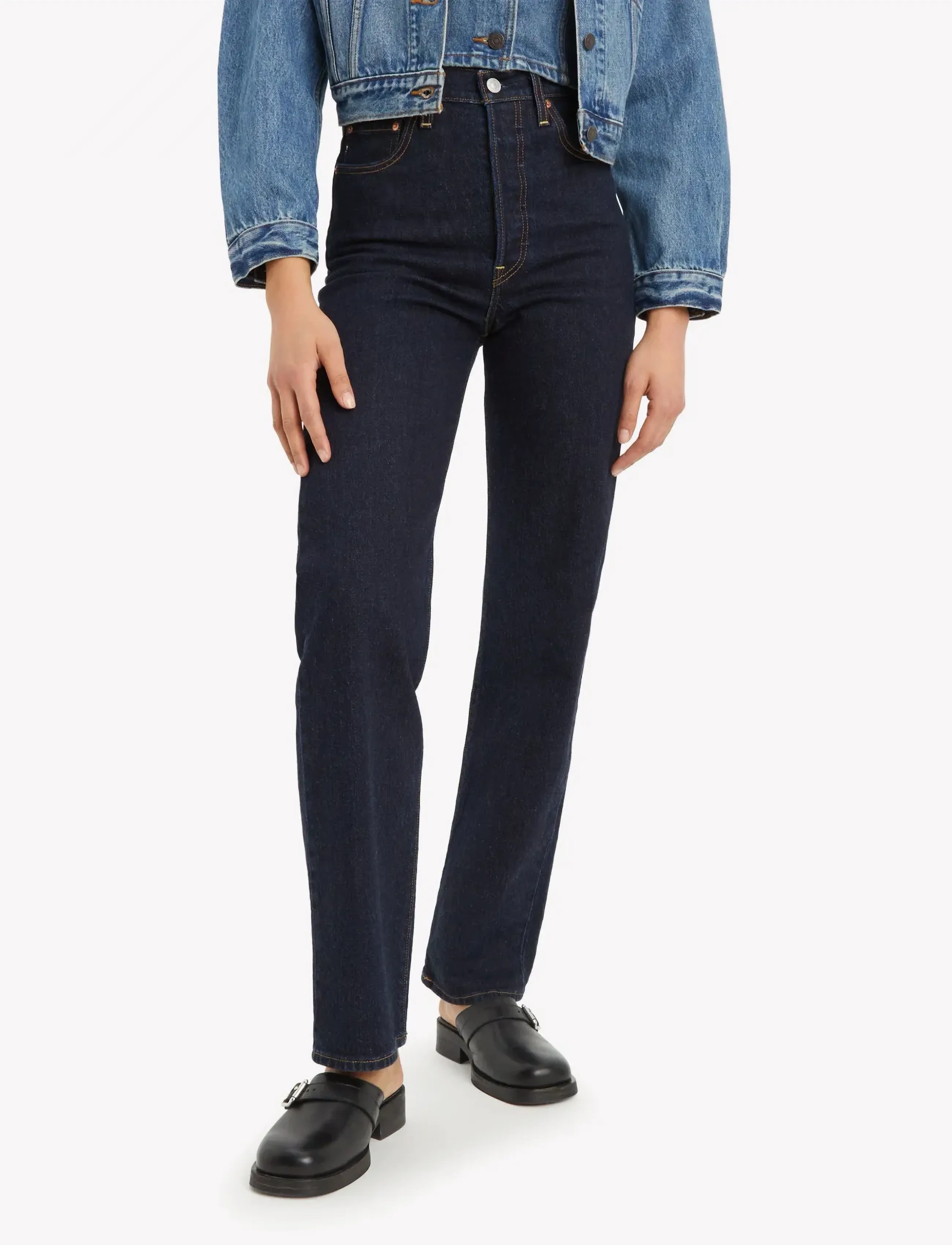 Levi's® - RIBCAGE FULL LENGTH SMALL COUR - sirge säärega teksad - dark indigo - flat finish - 4