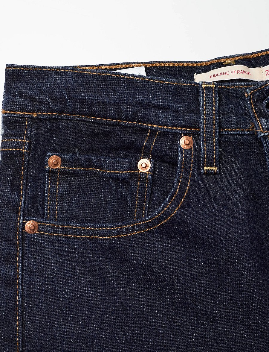 Levi's® - RIBCAGE FULL LENGTH SMALL COUR - sirge säärega teksad - dark indigo - flat finish - 5