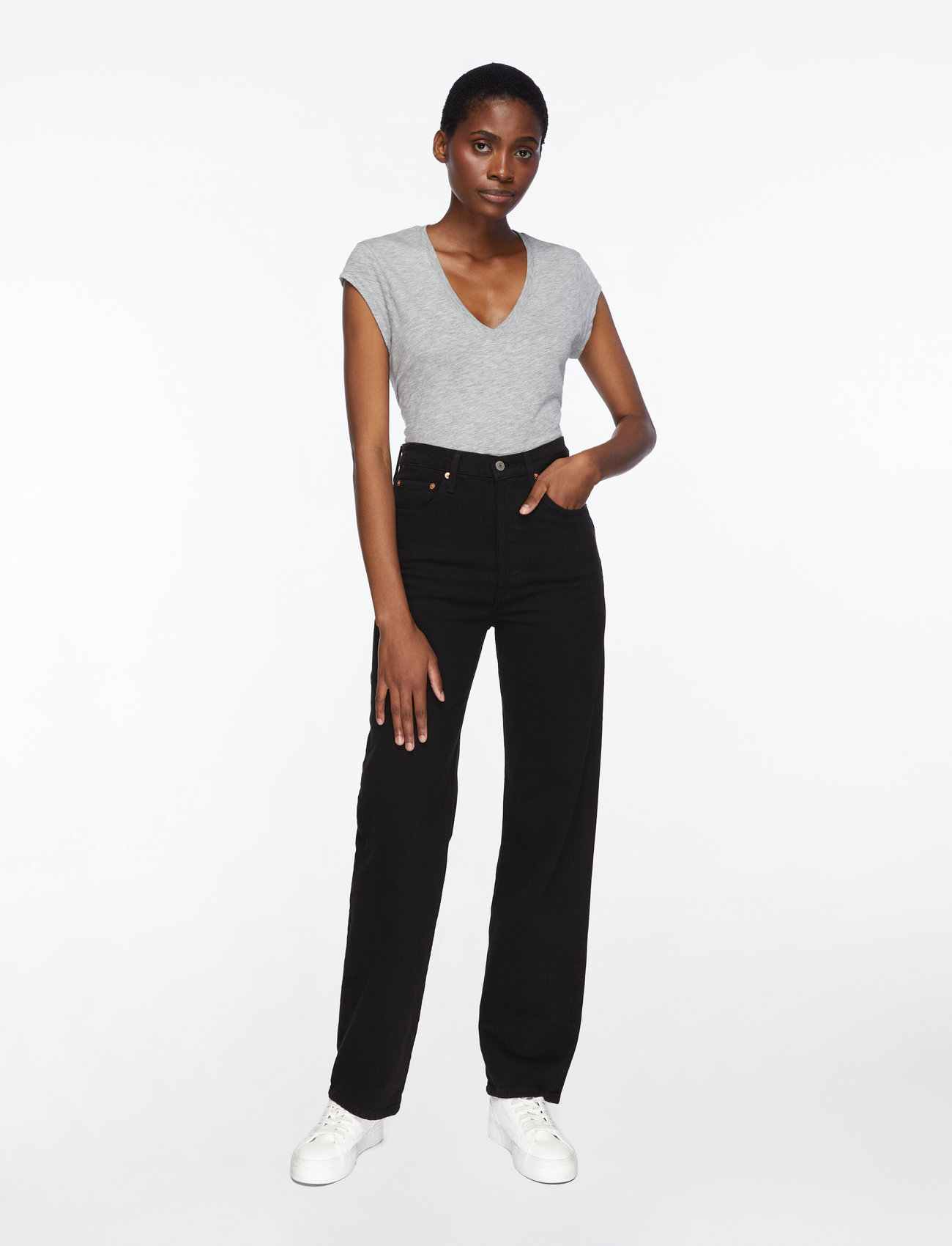 Levi's® - RIBCAGE FULL LENGTH BLACK SPRO - straight jeans - blacks - 2