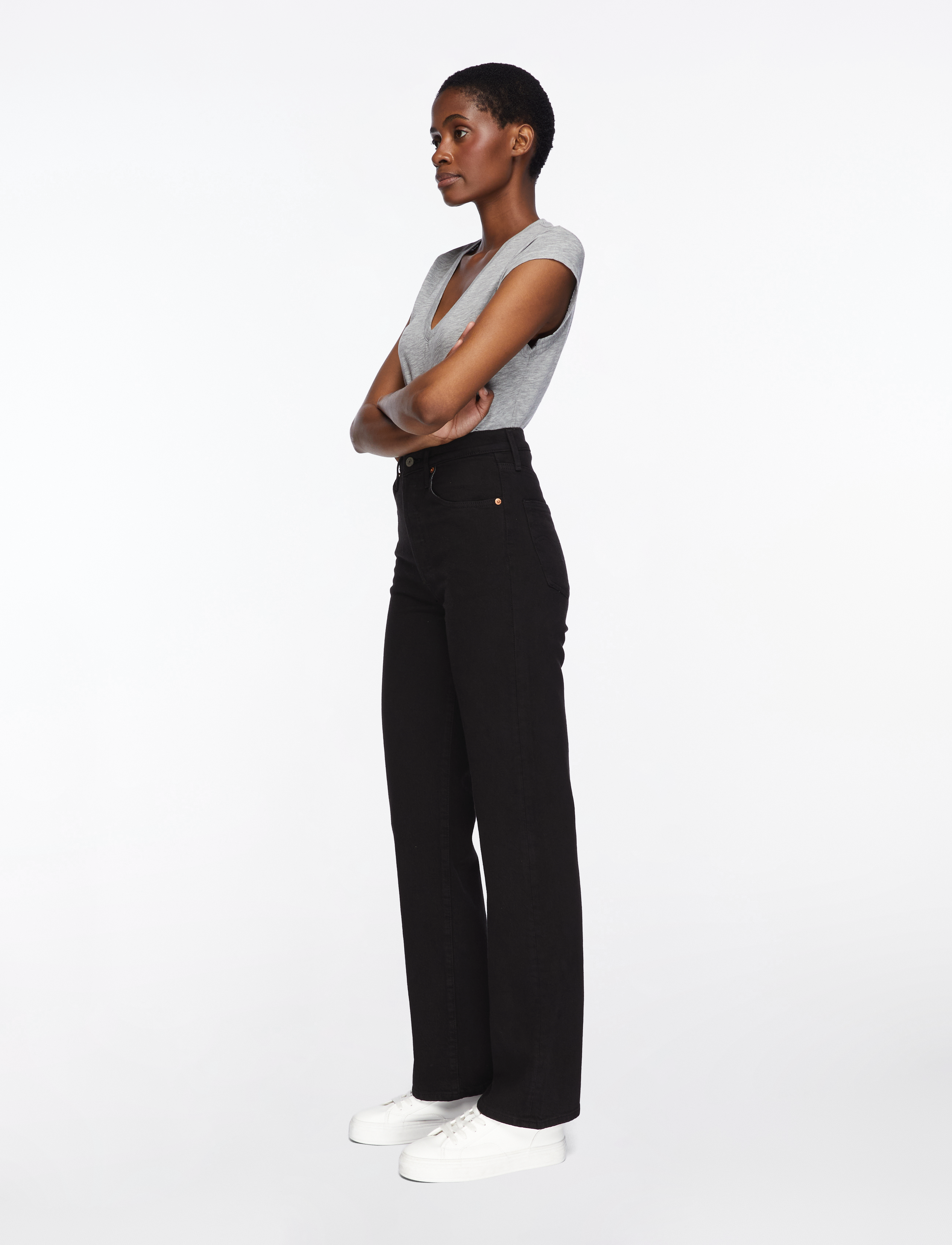 Levi's® - RIBCAGE FULL LENGTH BLACK SPRO - džinsa bikses ar taisnām starām - blacks - 3