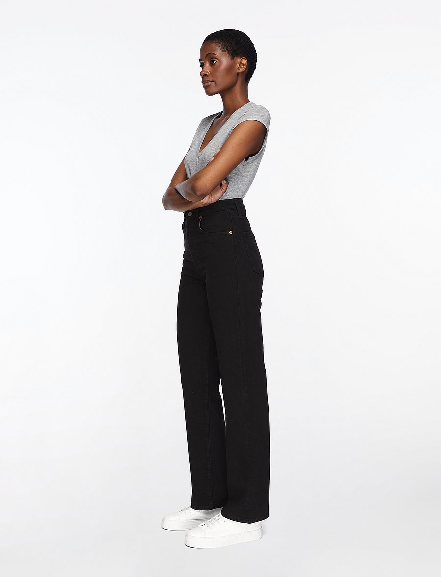 Levi's® - RIBCAGE FULL LENGTH BLACK SPRO - džinsa bikses ar taisnām starām - blacks - 3