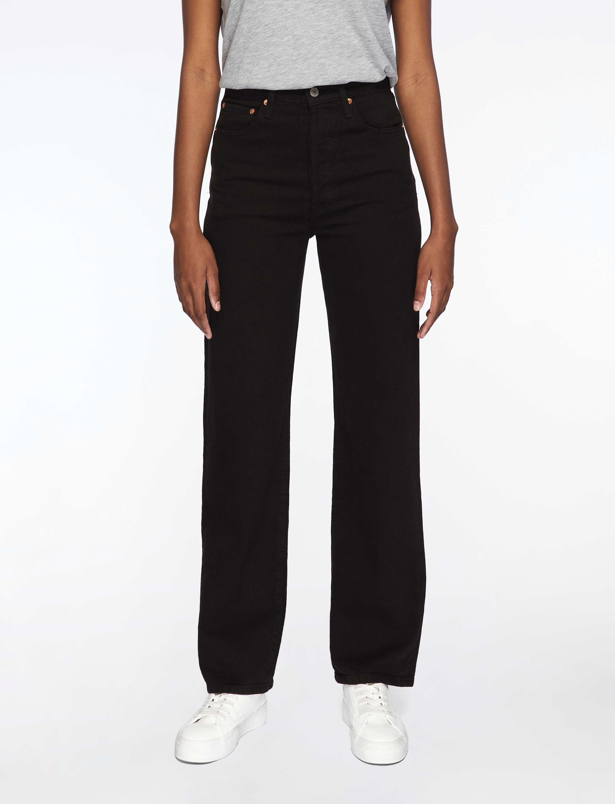 Levi's® RIBCAGE FULL LENGTH BLACK SPRO - Raka jeans - BLACKS / black