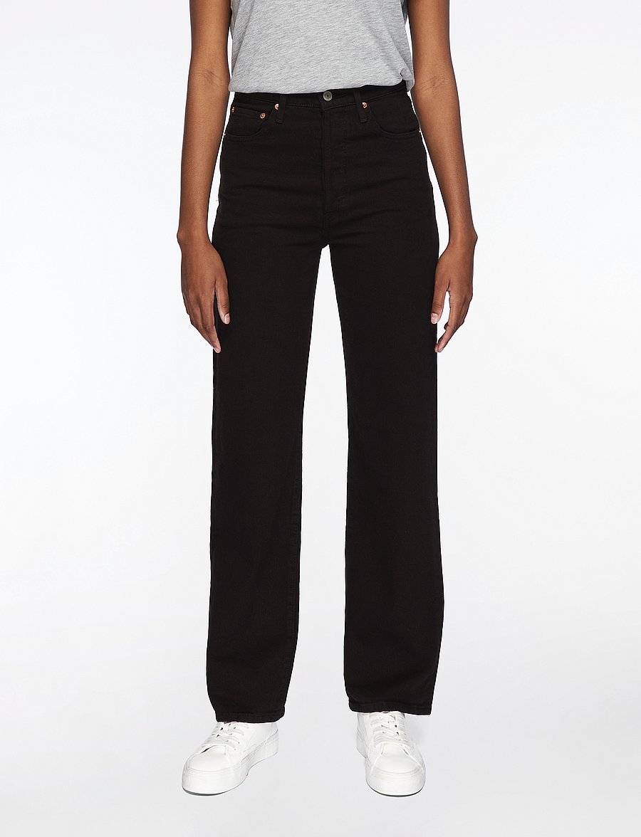 Levi's® - RIBCAGE FULL LENGTH BLACK SPRO - džinsa bikses ar taisnām starām - blacks - 0