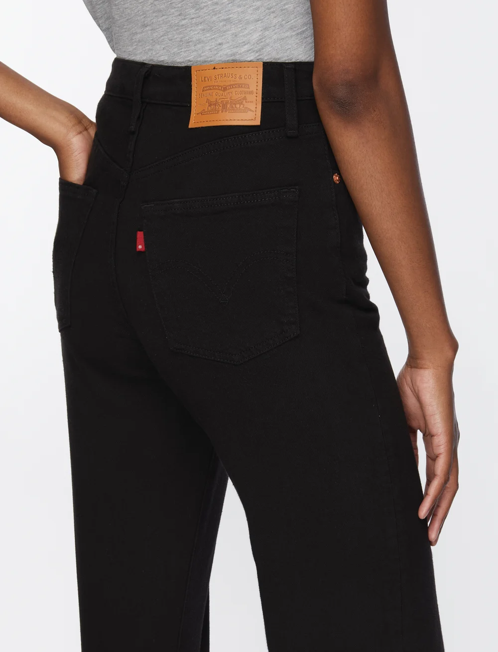 Levi's® - RIBCAGE FULL LENGTH BLACK SPRO - sirge säärega teksad - blacks - 5