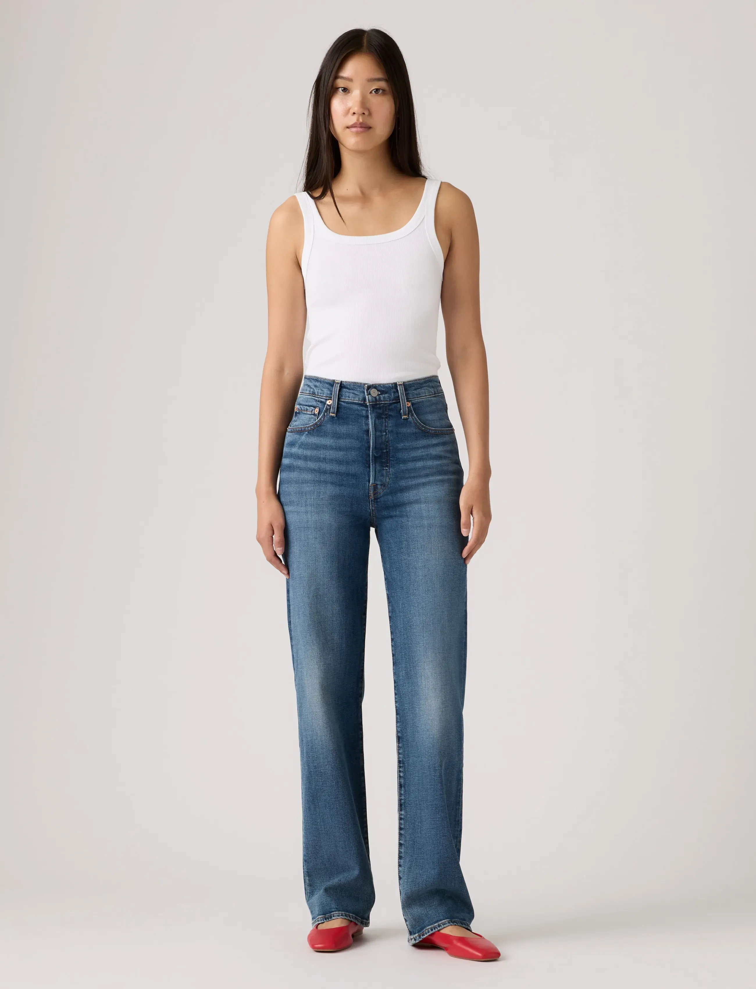 Levi's® - RIBCAGE FULL LENGTH SELECT US - raka jeans - med indigo - worn in - 3