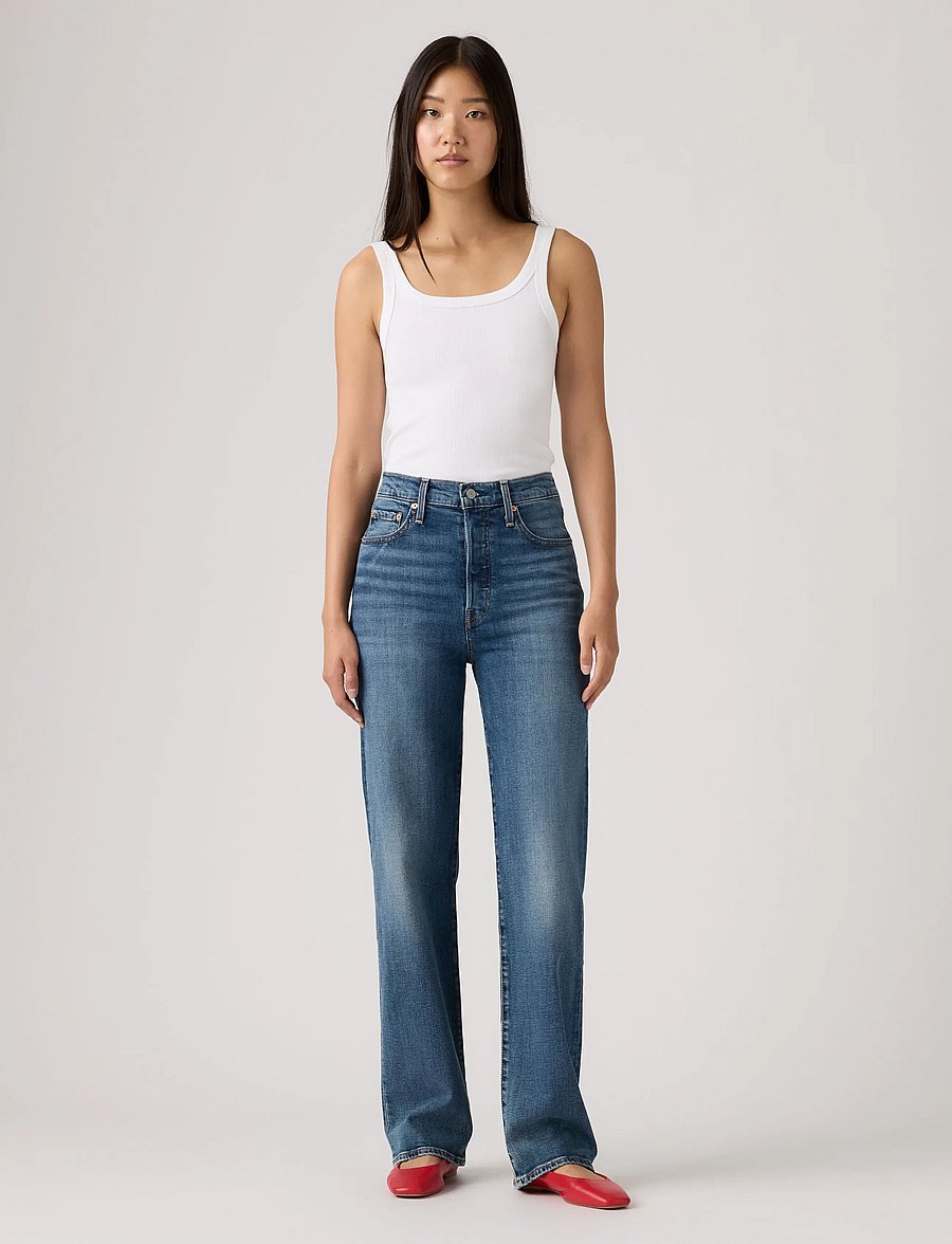 Levi's® - RIBCAGE FULL LENGTH SELECT US - raka jeans - med indigo - worn in - 3