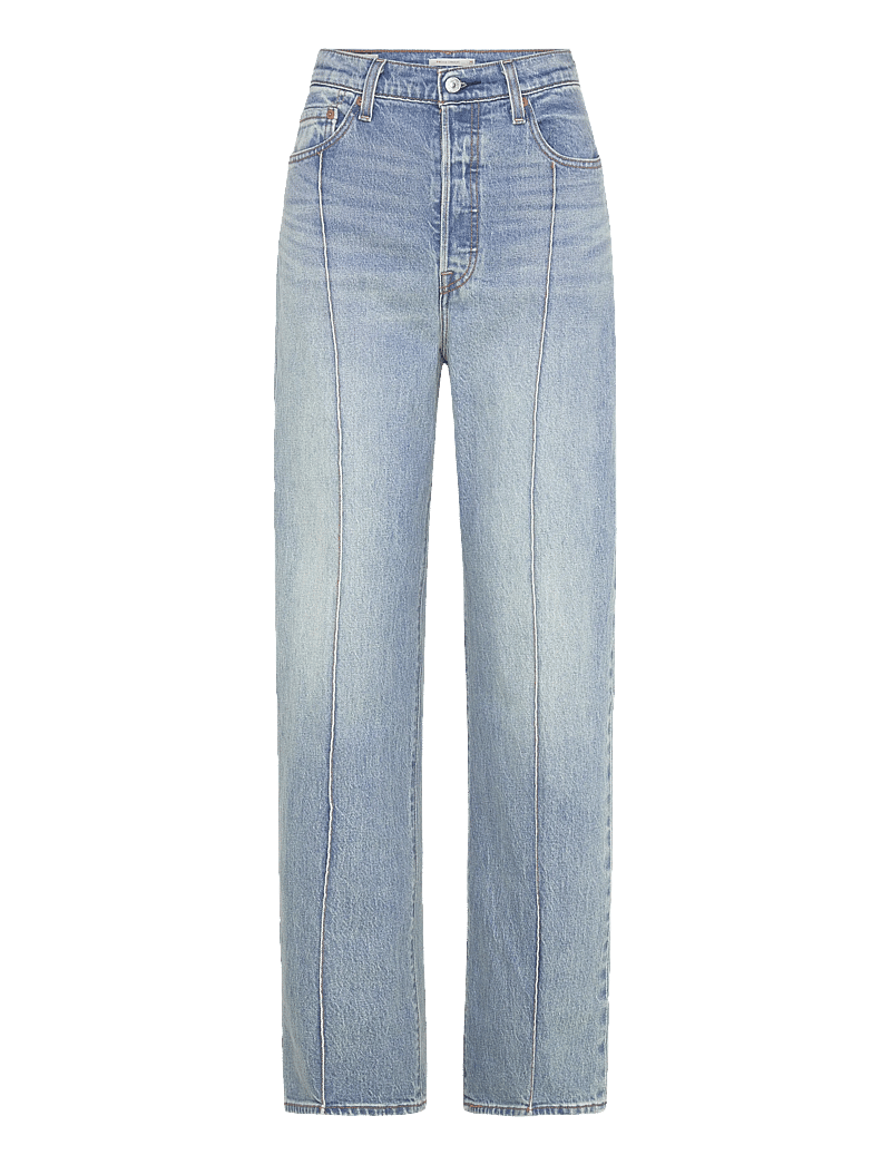 Levi's® - RIBCAGE FULL LENGTH WHAT NOW P - brede jeans - med indigo - worn in - 0