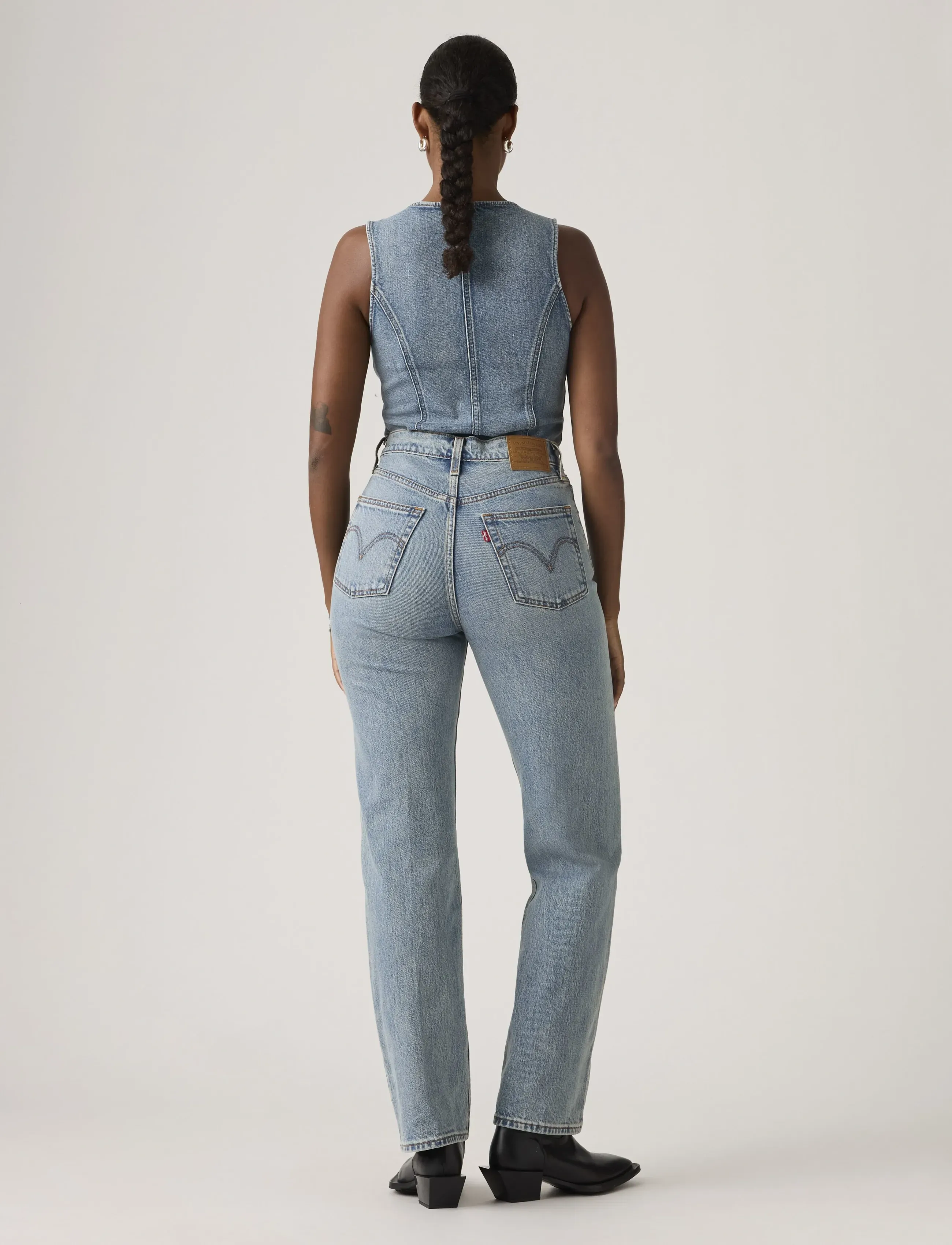 Levi's® - RIBCAGE FULL LENGTH WHAT NOW P - brede jeans - med indigo - worn in - 4