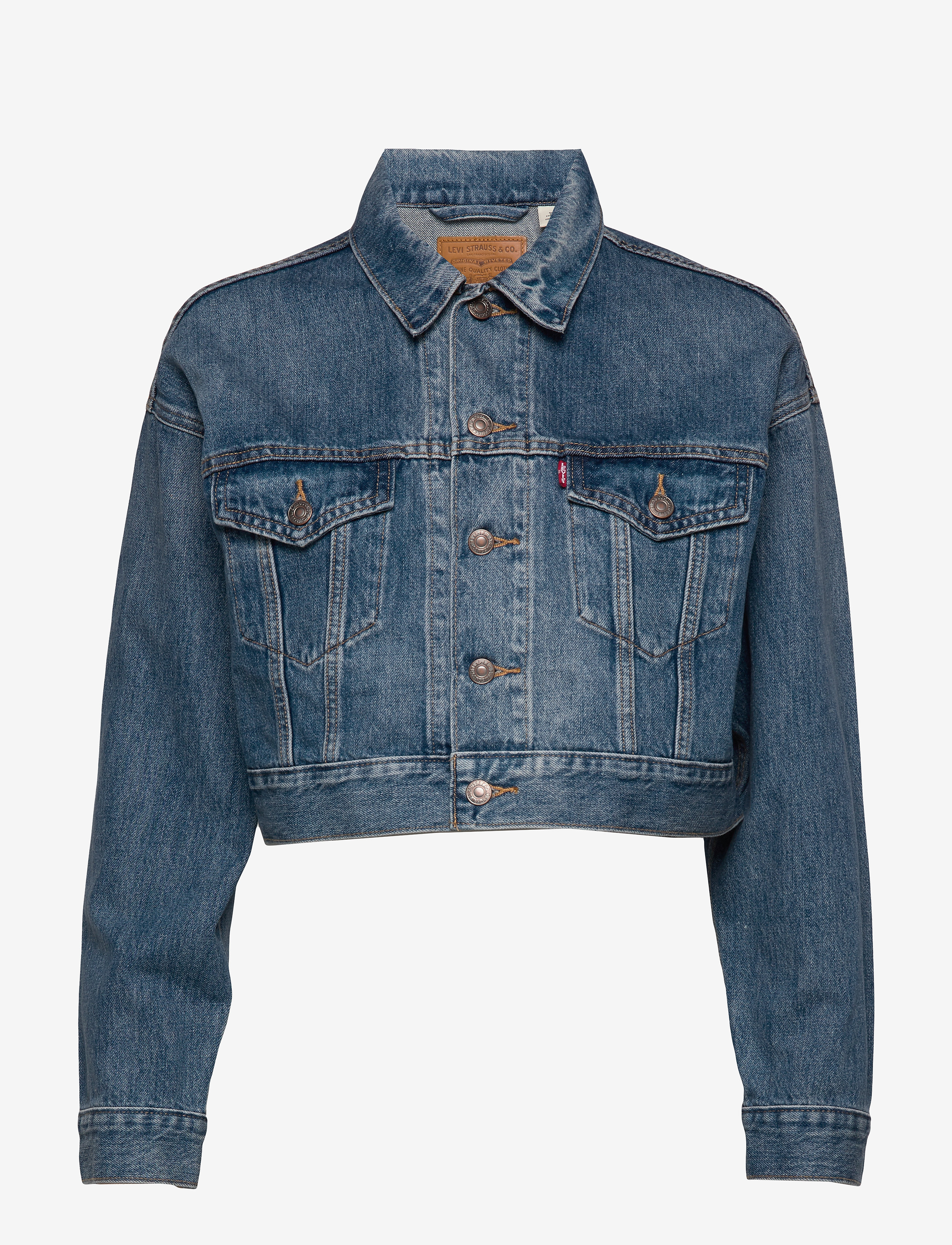 LEVI´S Women - CROP DAD TRUCKER DAD TOM - light indigo - worn in - 0