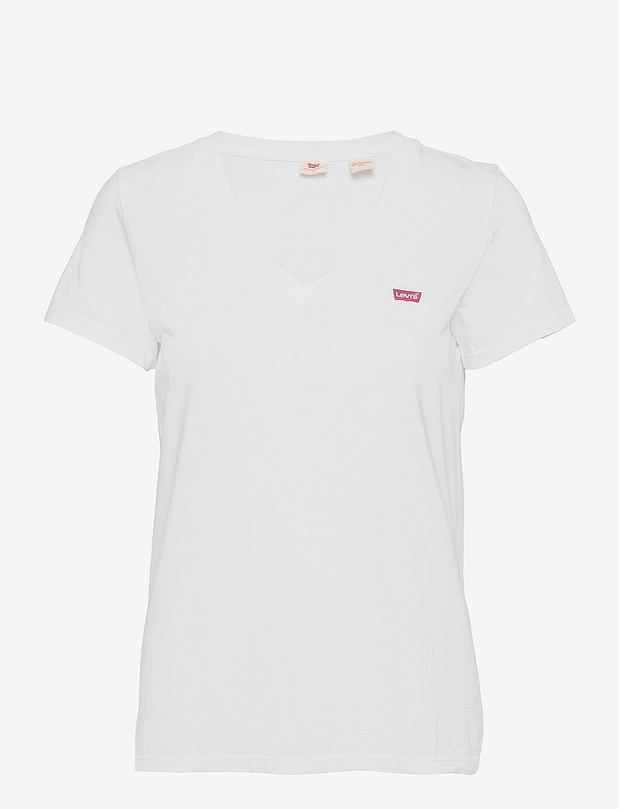 Levi's® - PERFECT VNECK WHITE + JERSEY - t-paidat - neutrals - 1