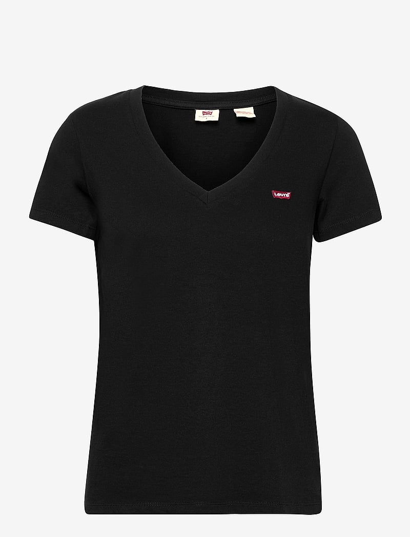 Levi's® - PERFECT VNECK CAVIAR JERSEY - t-shirts - blacks - 1