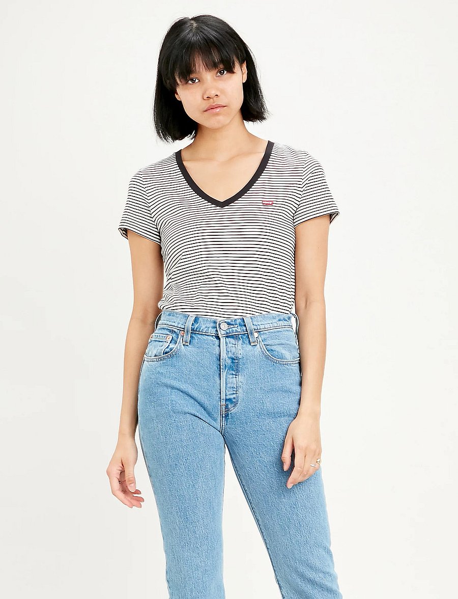 Levi's® - PERFECT VNECK ANNALISE STRIPE - t-shirts - multi-color - 0