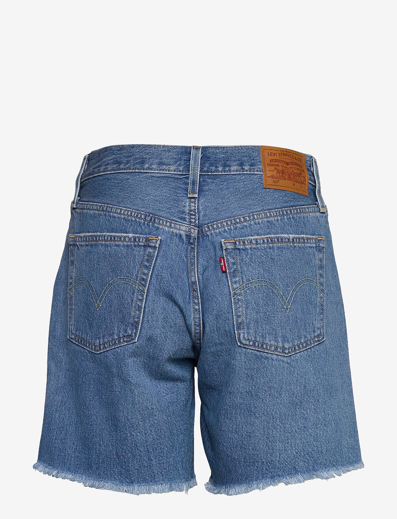 LEVI´S Women - 501 MID THIGH SHORT LUXOR STRE - light indigo - worn in - 1