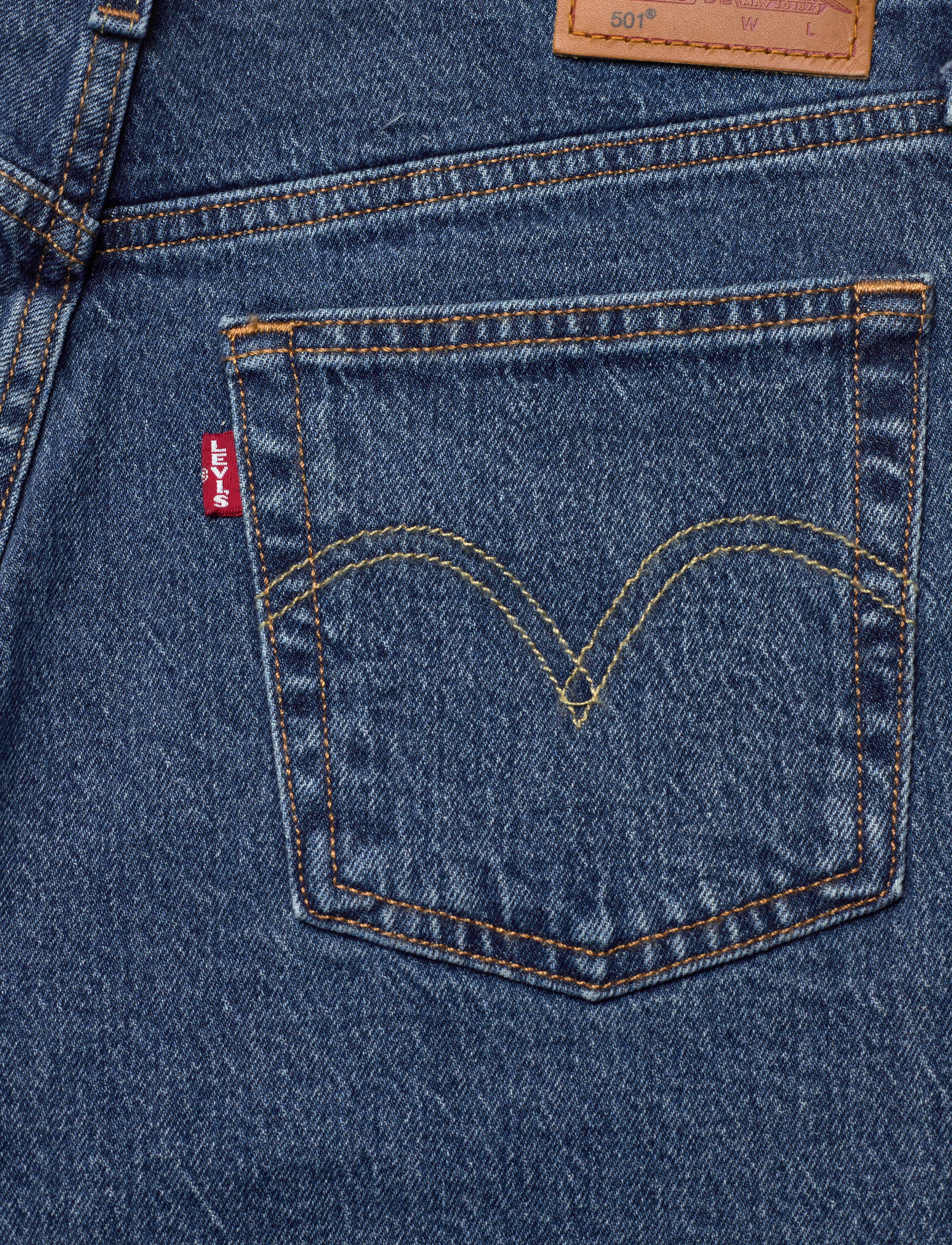 Levi's® - 501 MID THIGH SHORT SALSA CHAR - dark indigo - worn in - 4