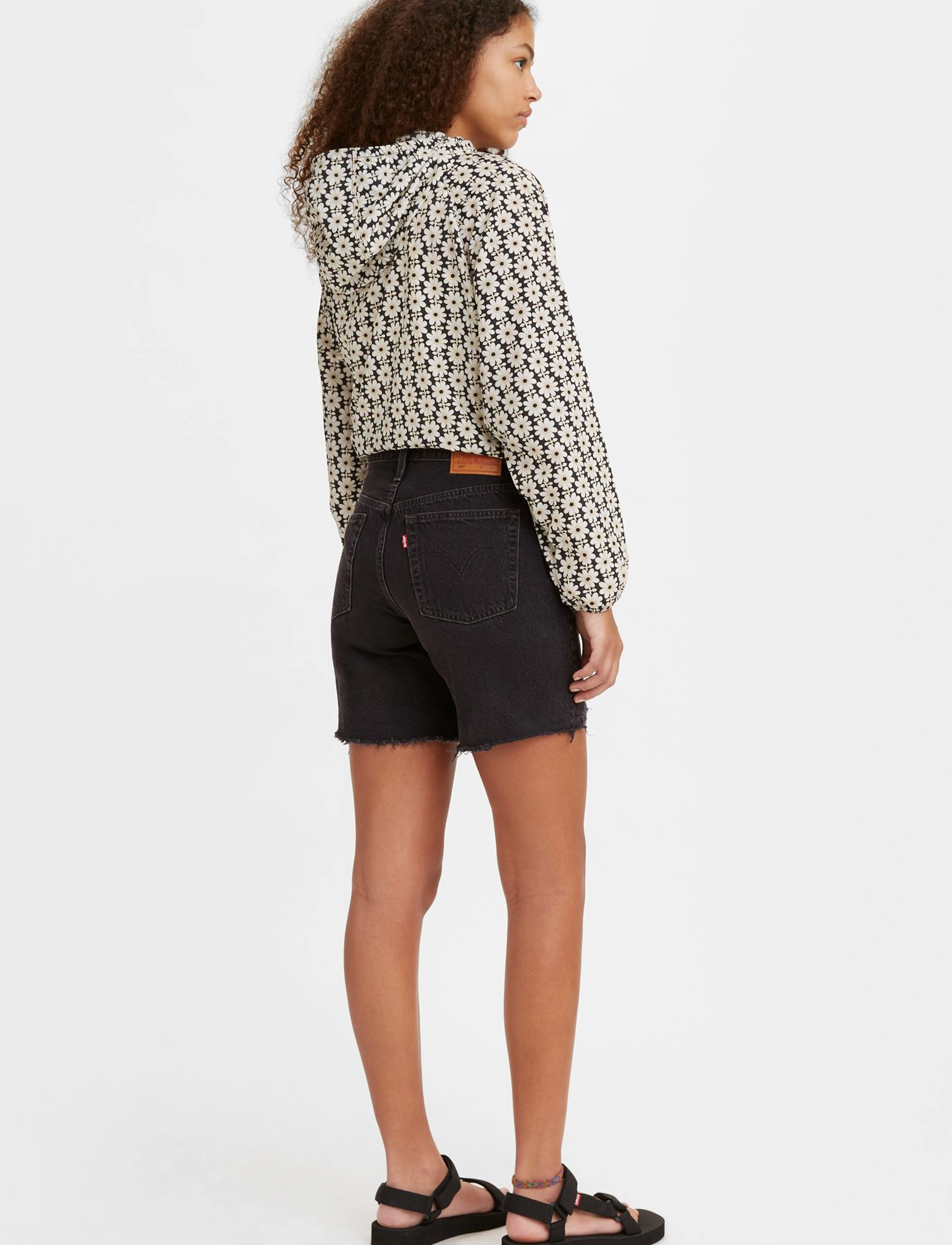 Levi's® - 501 MID THIGH SHORT LUNAR BLAC - jorty - blacks - 3