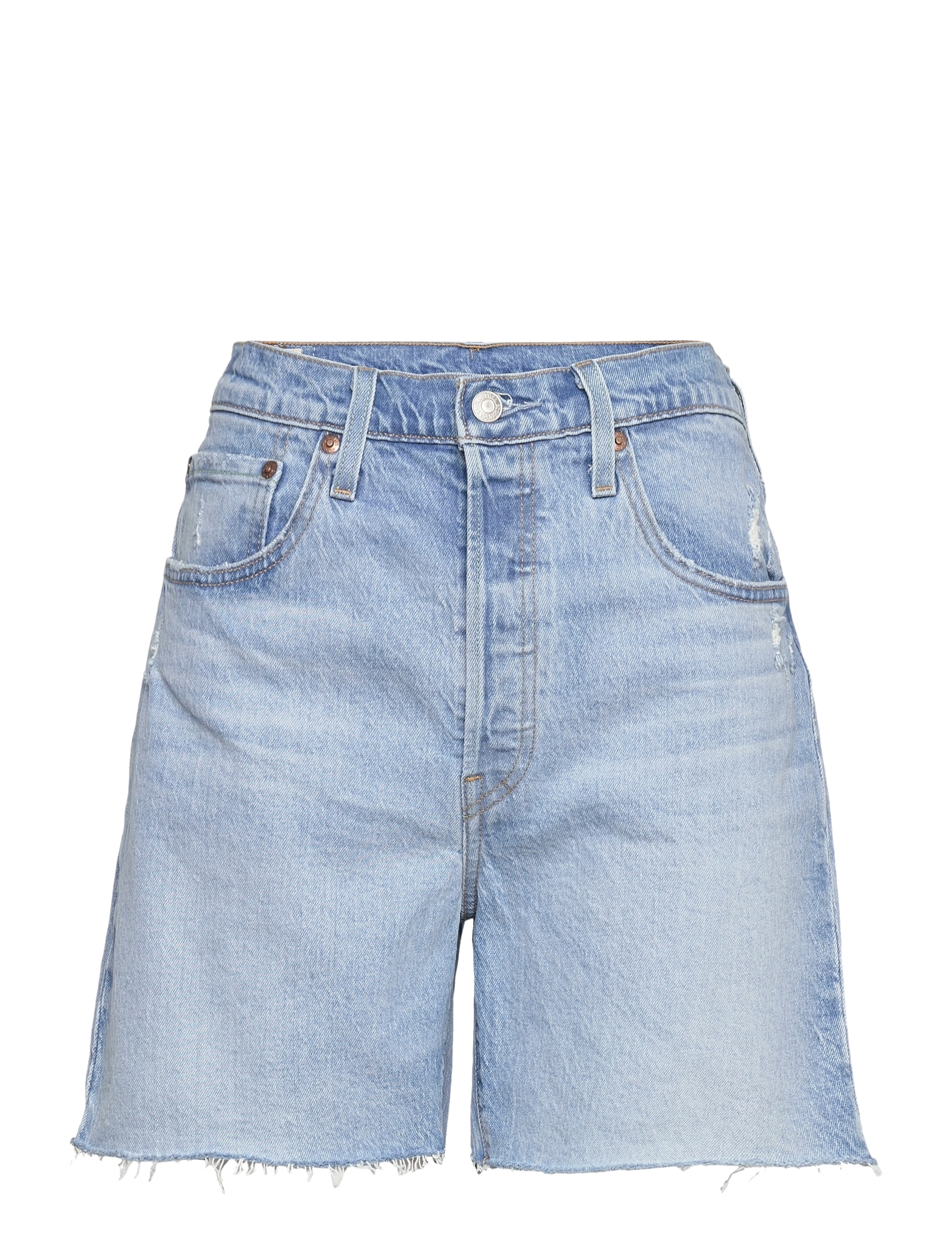 LEVI´S Women - 501 MID THIGH SHORT SAMBA TANG - light indigo - worn in - 0