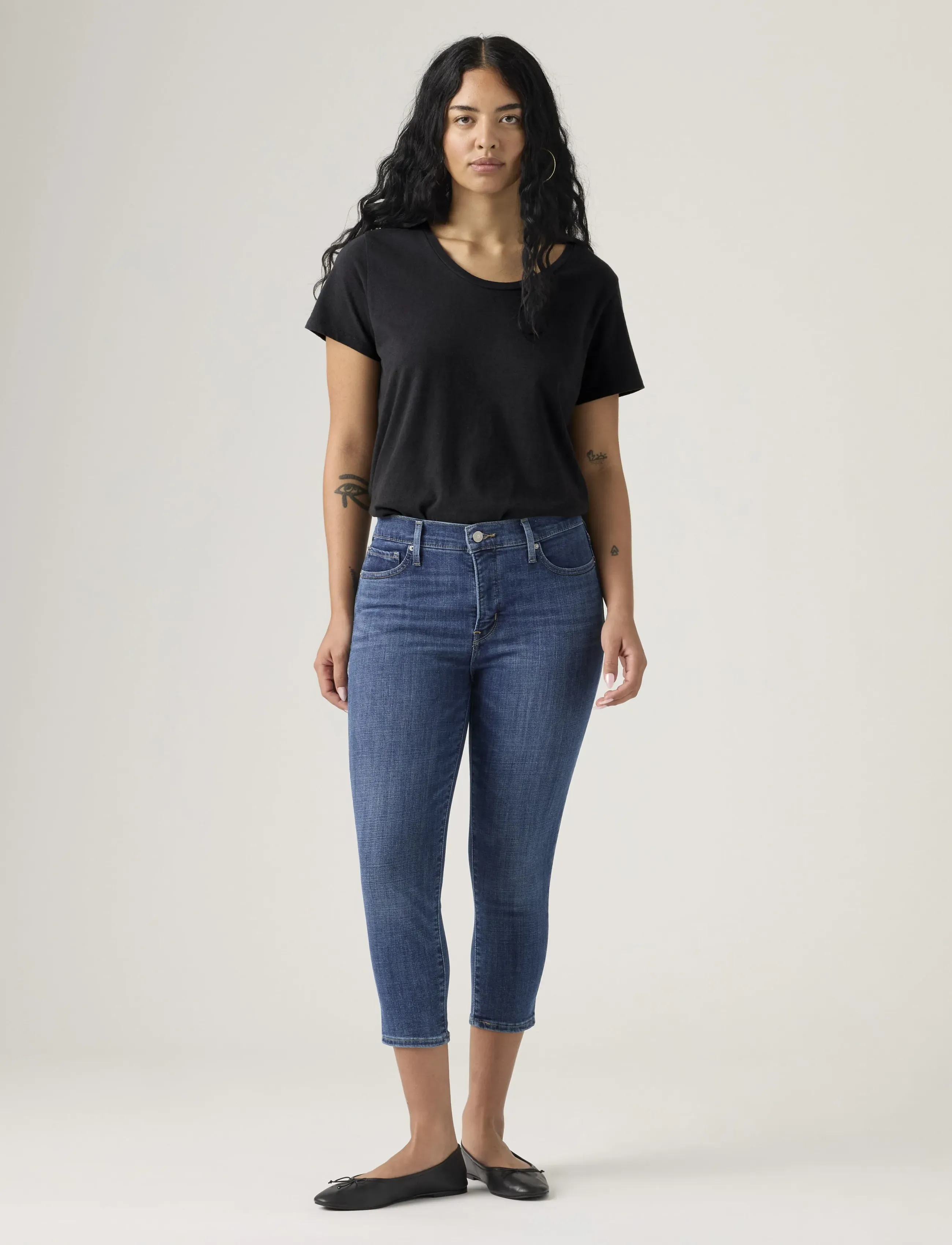 Levi's® 311 SHAPING SKN CAPRI 22 LAPIS - Kläder - MED INDIGO - WORN IN / blue