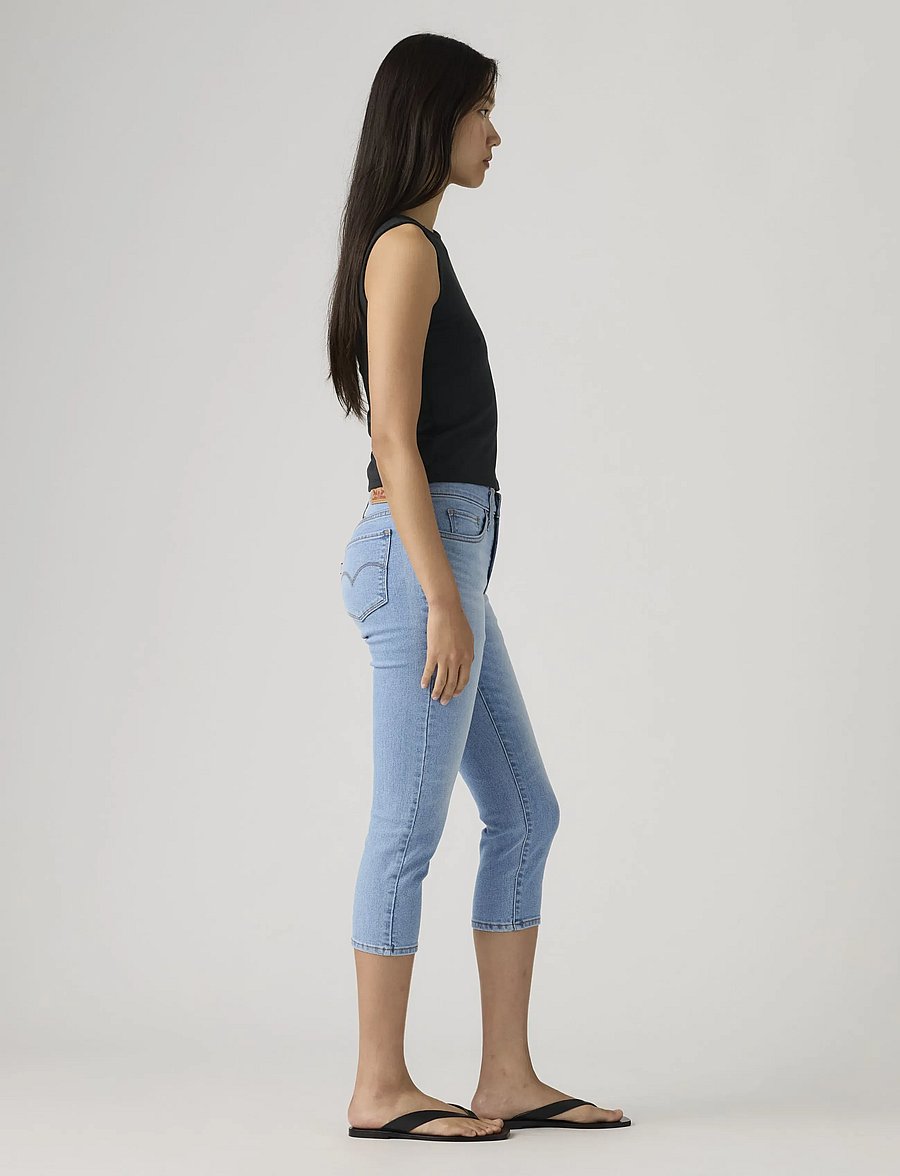 Levi's® - 311 SHAPING SKN CAPRI 22 UP AN - capri-püksid - light indigo - worn in - 3