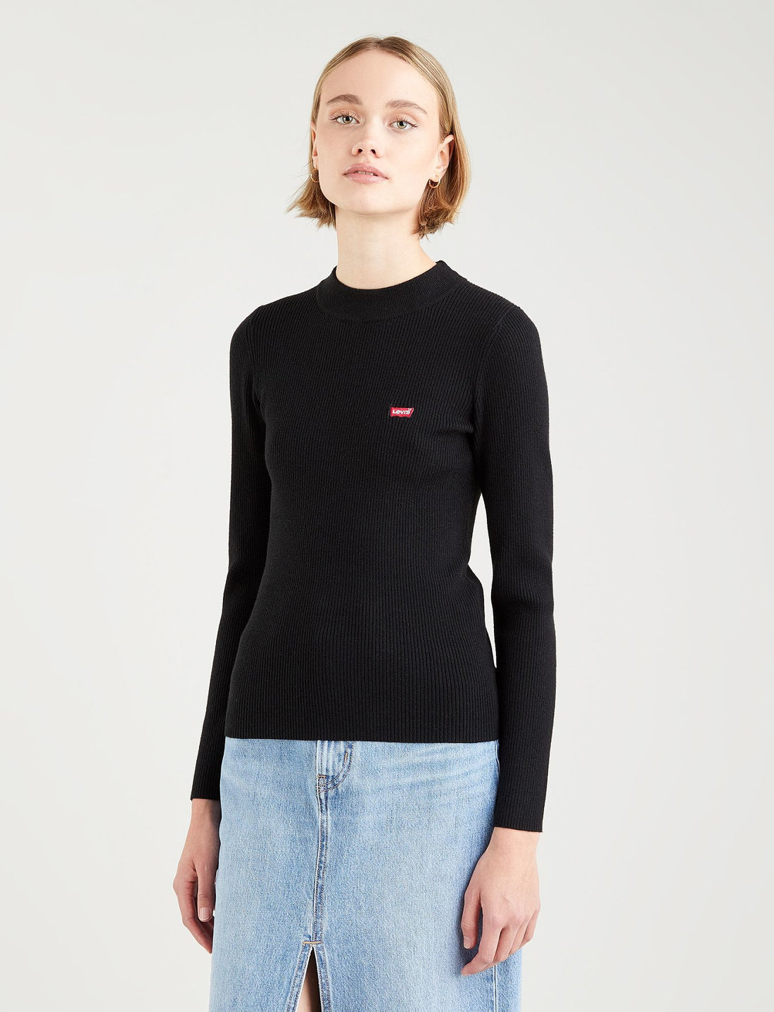 LEVI S Women Rib Crew Sweater Caviar Woolli Jumpers Boozt