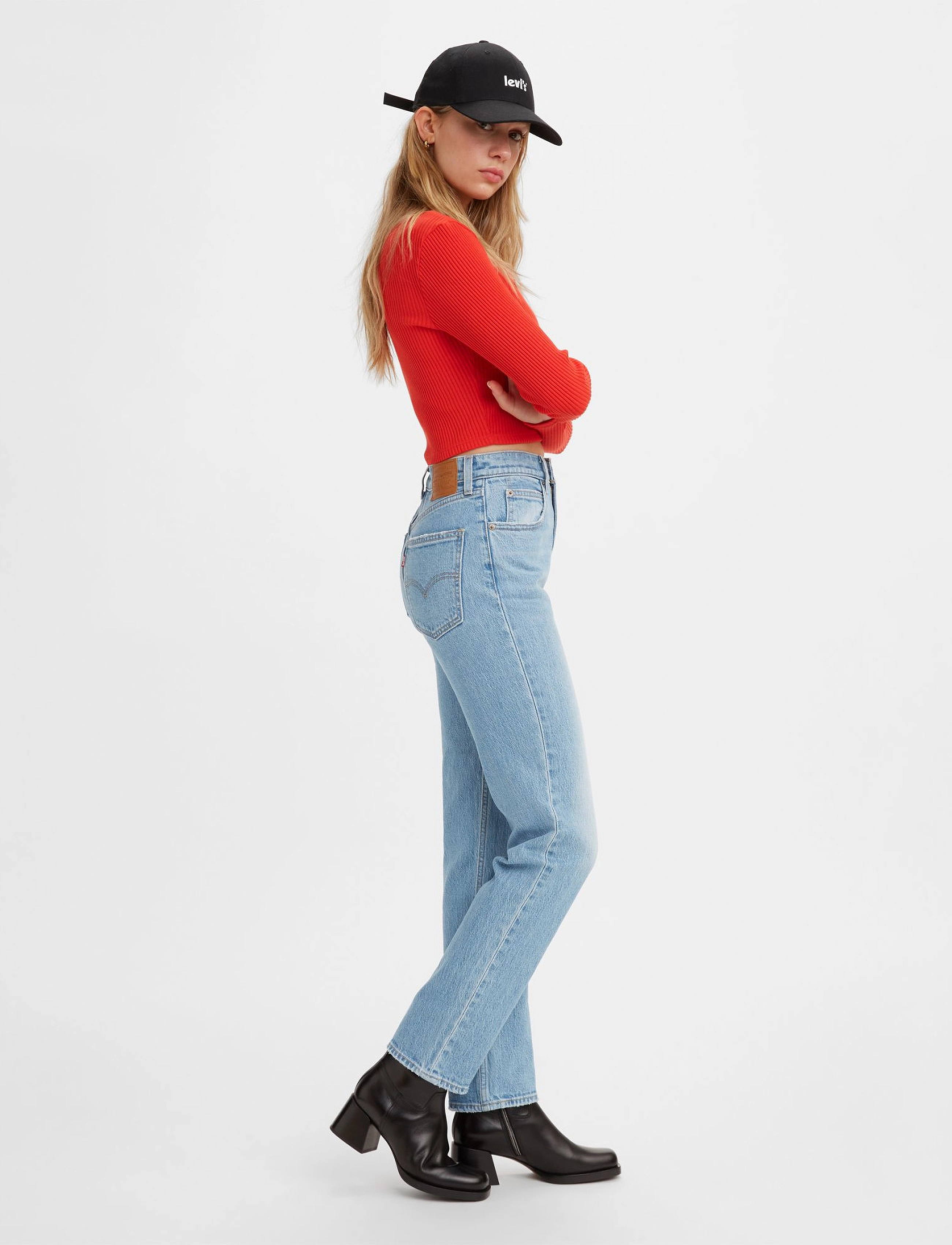 Levi's® - 70S HIGH SLIM STRAIGHT Z0639 M - med indigo - worn in - 5