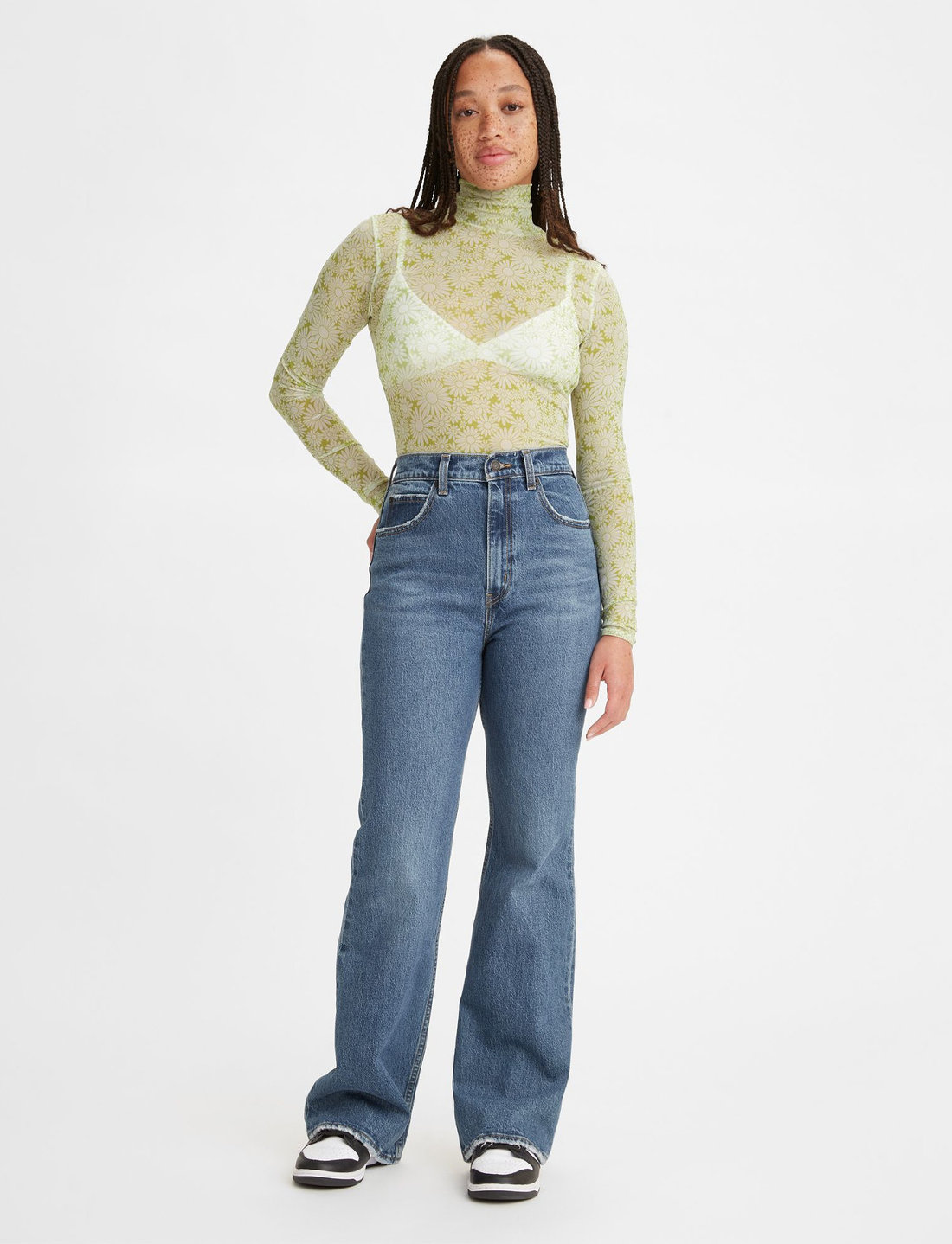 Levi high waisted bell online bottom jeans