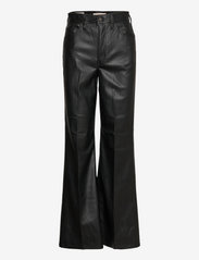 70S FLARE FAUX LEATHER LEATHER - BLACKS