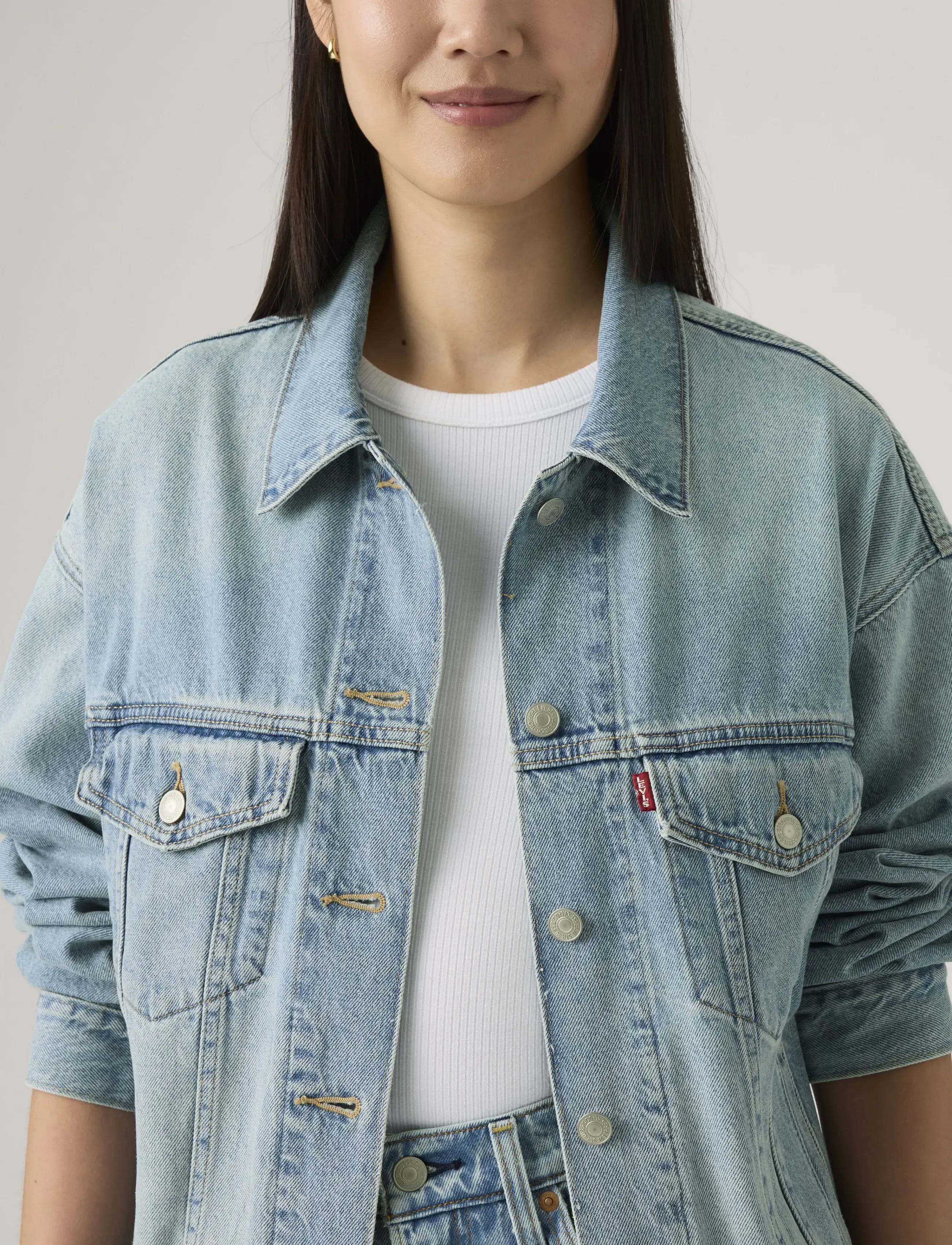Levi's® - 90S TRUCKER SHE KNEW - kevadjoped - light indigo - worn in - 4