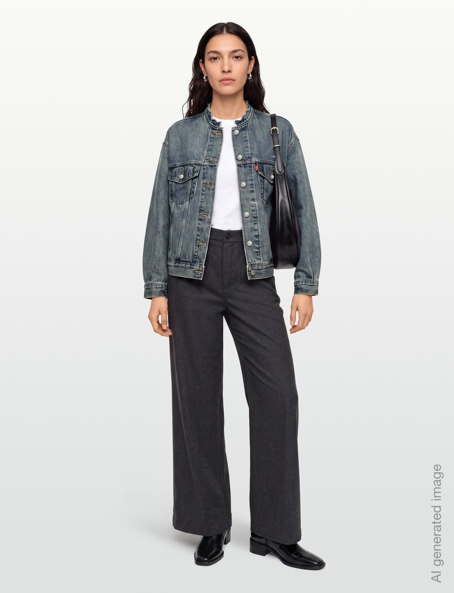 Levi's® - 90S TRUCKER CRAFT OF LOVE TRUC - frühlingsjacken - med indigo - worn in - 0