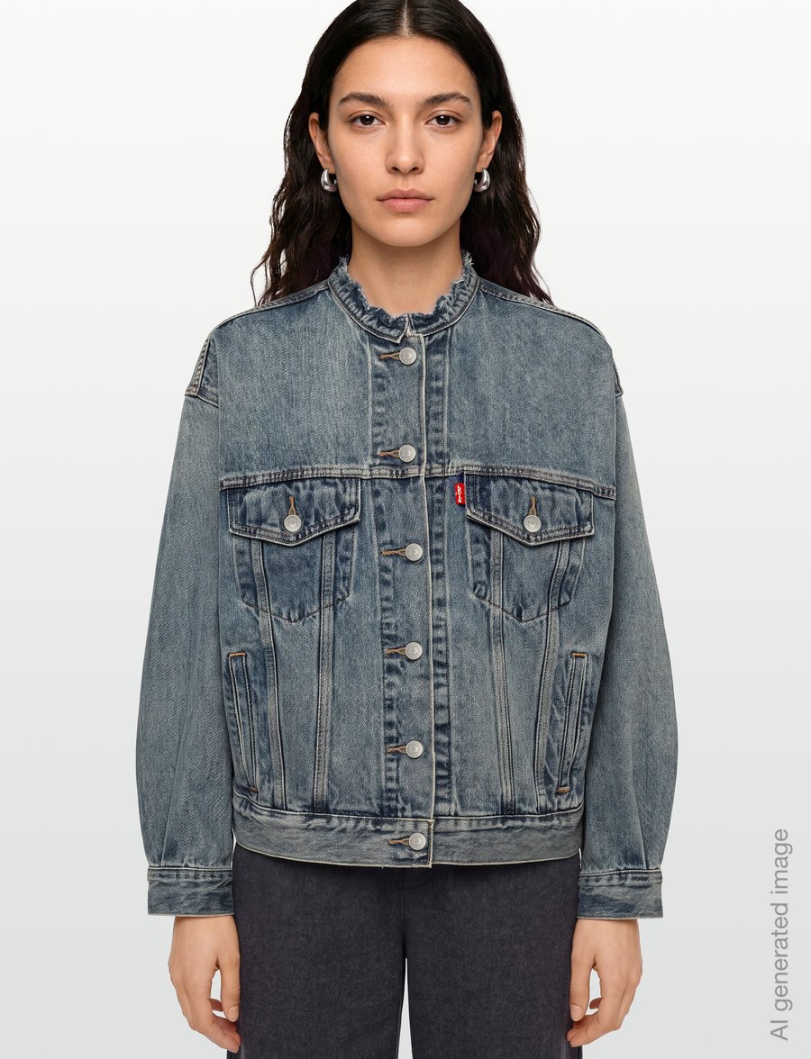 Levi's® - 90S TRUCKER CRAFT OF LOVE TRUC - frühlingsjacken - med indigo - worn in - 3