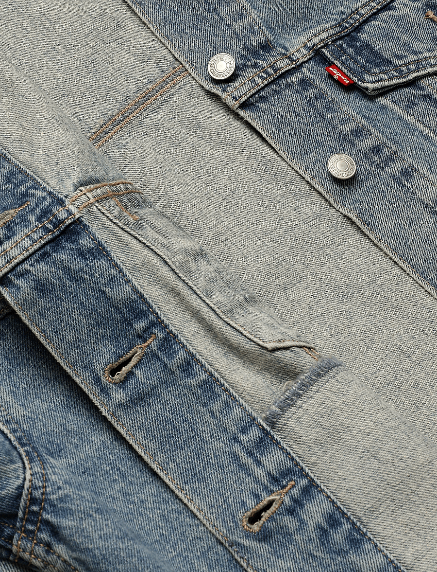 Levi's® - 90S TRUCKER CRAFT OF LOVE TRUC - spring jackets - med indigo - worn in - 4