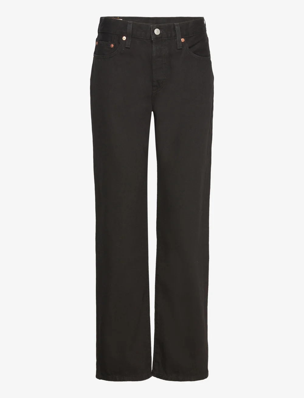 Womens black straight top leg levi jeans