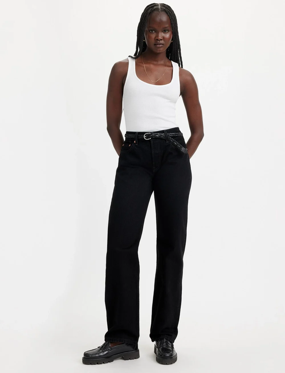 LEVI´S Women 501 90s Rinsed Blacktop - Straight jeans - Boozt.com