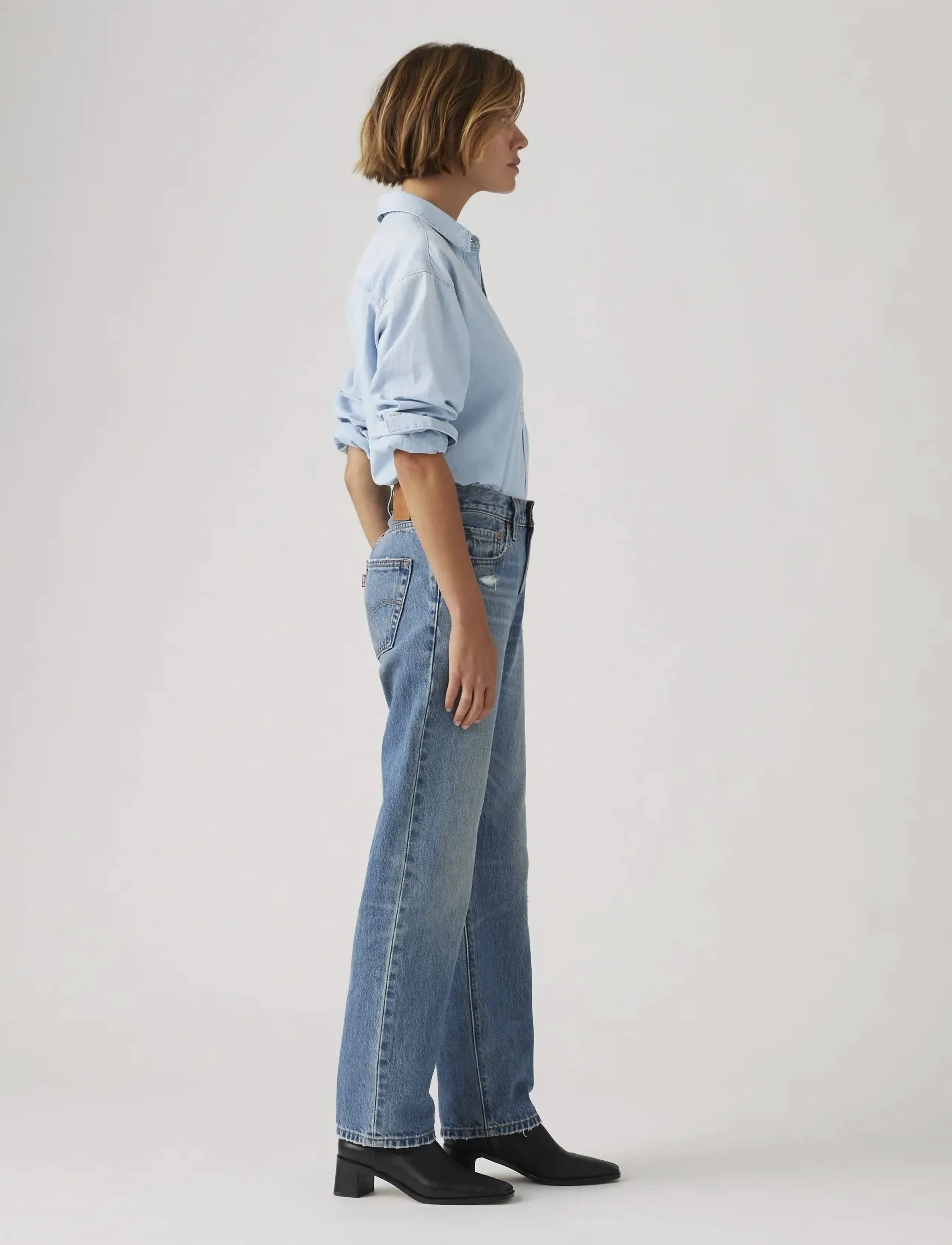 Levi's® - 501 90S VERIFIED VINTAGE - mom jeans - med indigo - worn in - 3