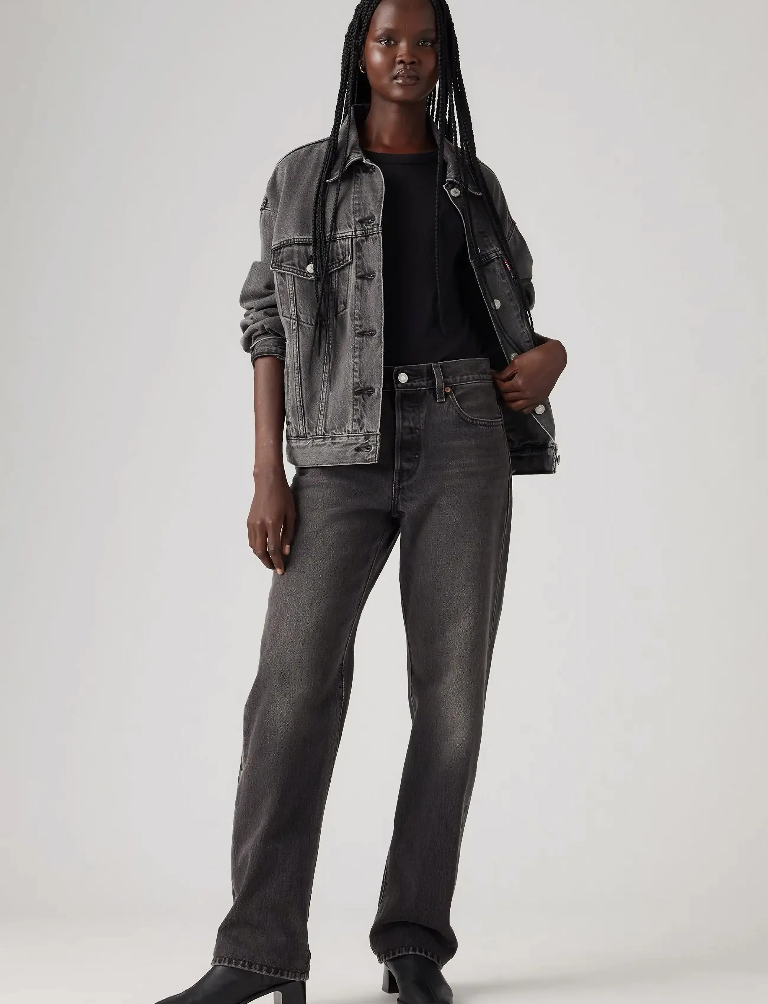 Levi's® - 501 90S TAKE A HINT - tiesaus kirpimo džinsai - blacks - 1