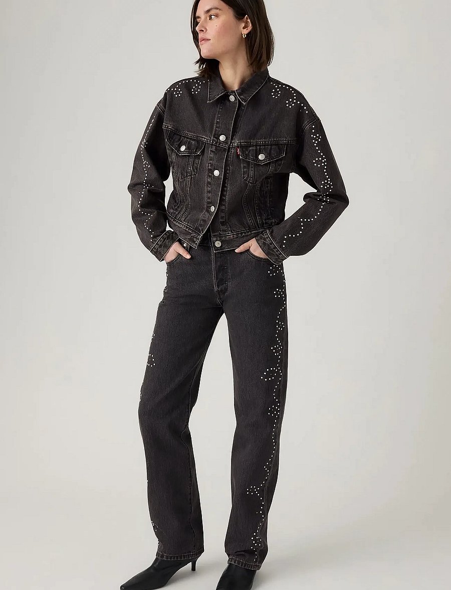 Levi's® - 501 90S BEJEWELED - jeans droites - blacks - 0