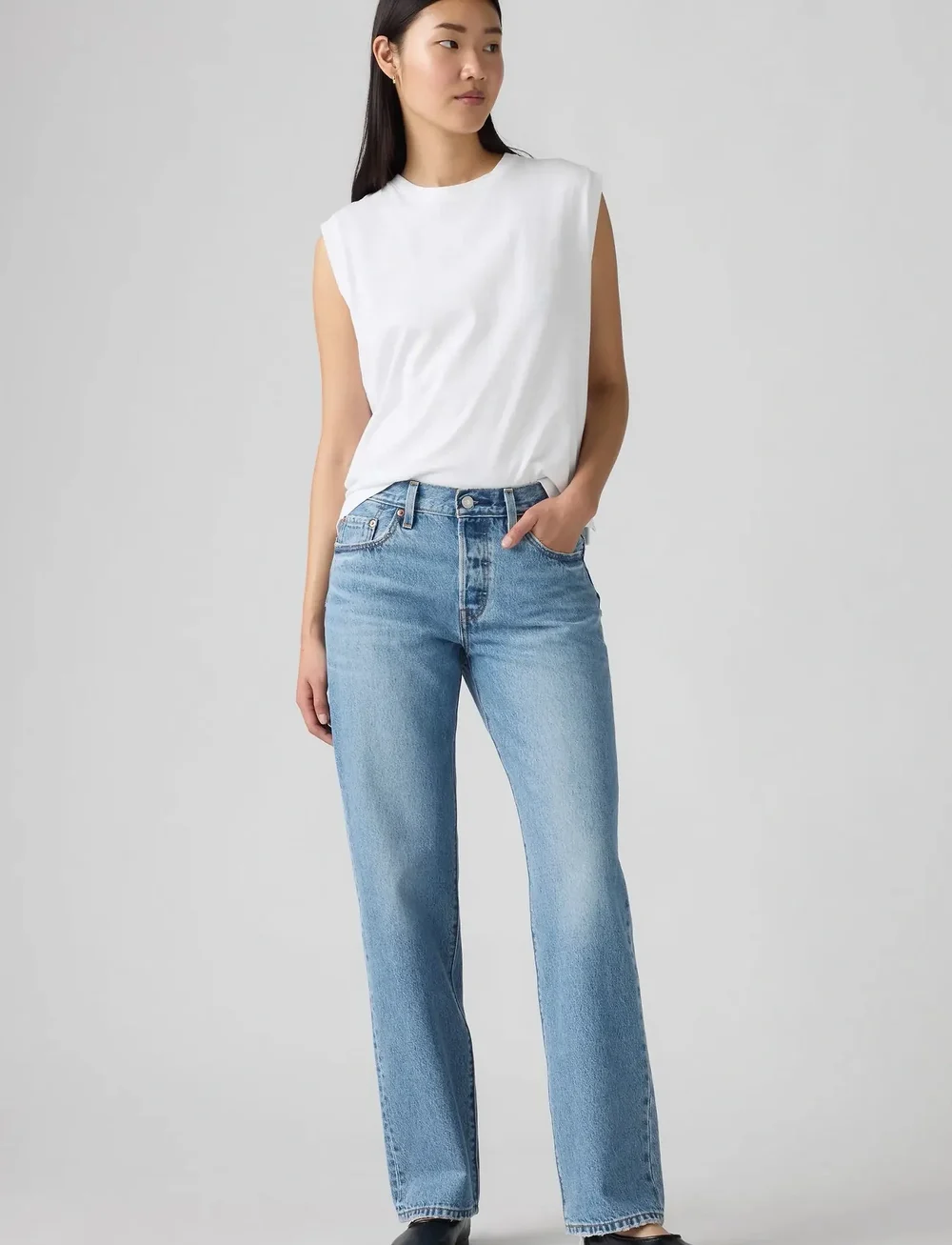 Levi's® - 501 90S IN LOVE WITH YOU - straight jeans - med indigo - worn in - 0