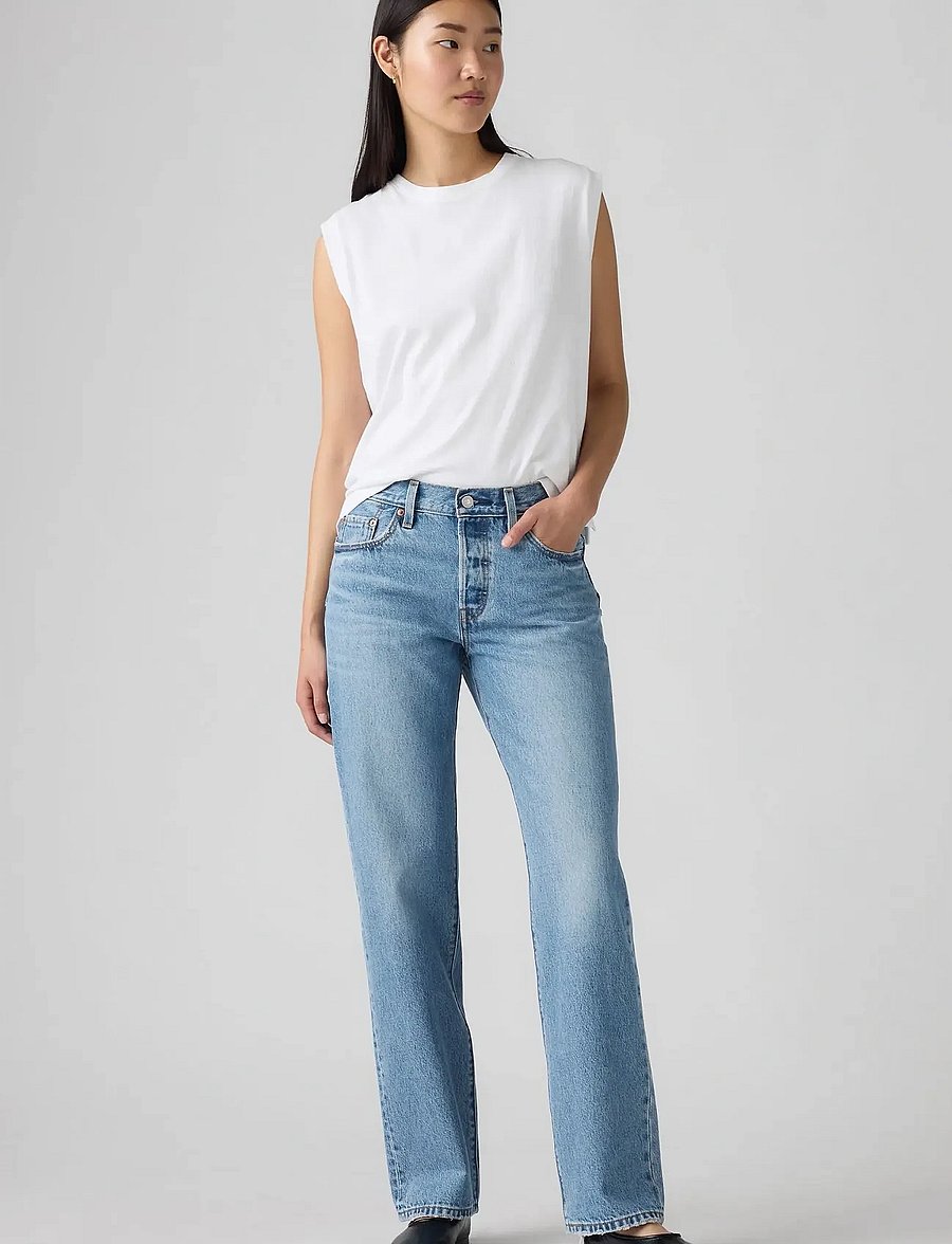 Levi's® - 501 90S IN LOVE WITH YOU - raka jeans - med indigo - worn in - 0