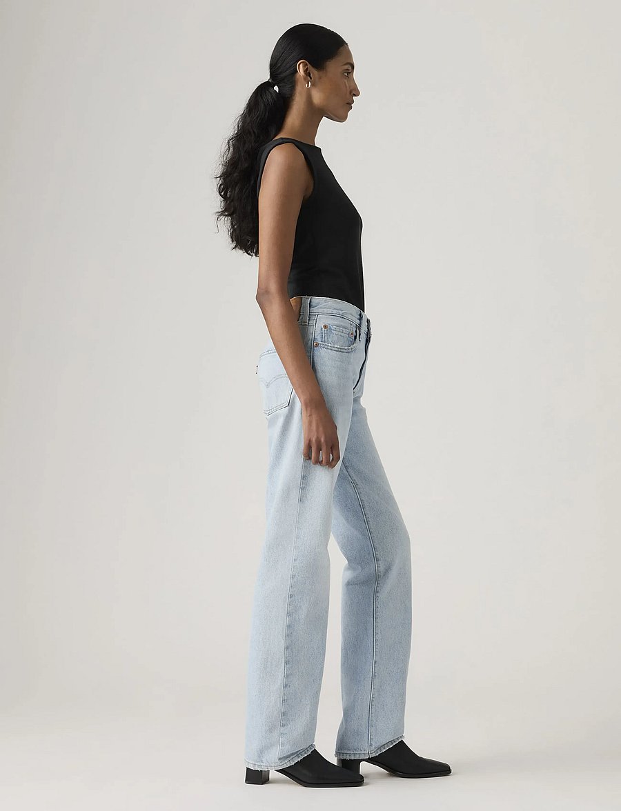 Levi's® - 501 90S OFFICE REFRESH - mom jeans - light indigo - worn in - 3
