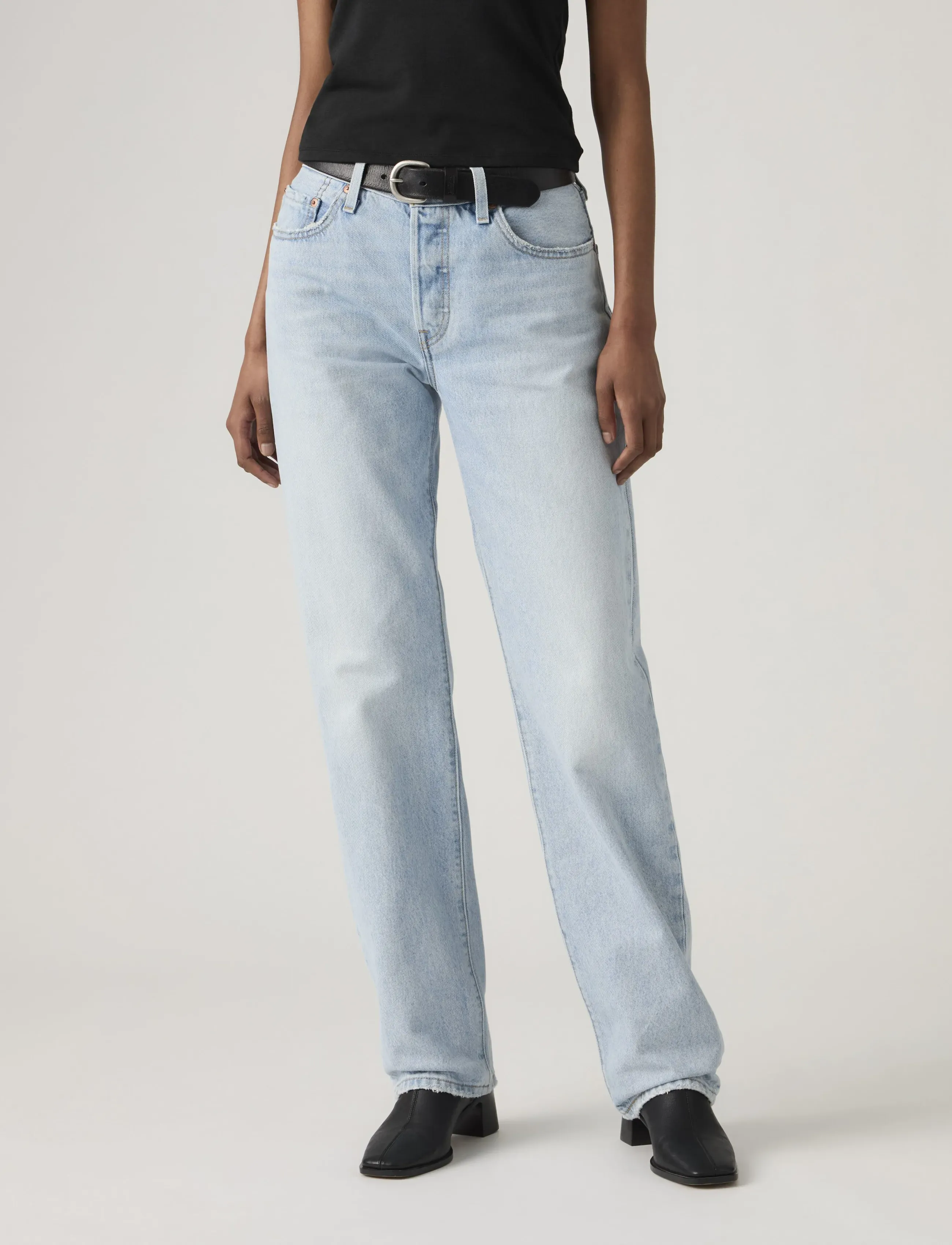 Levi's® - 501 90S OFFICE REFRESH - mom jeans - light indigo - worn in - 5
