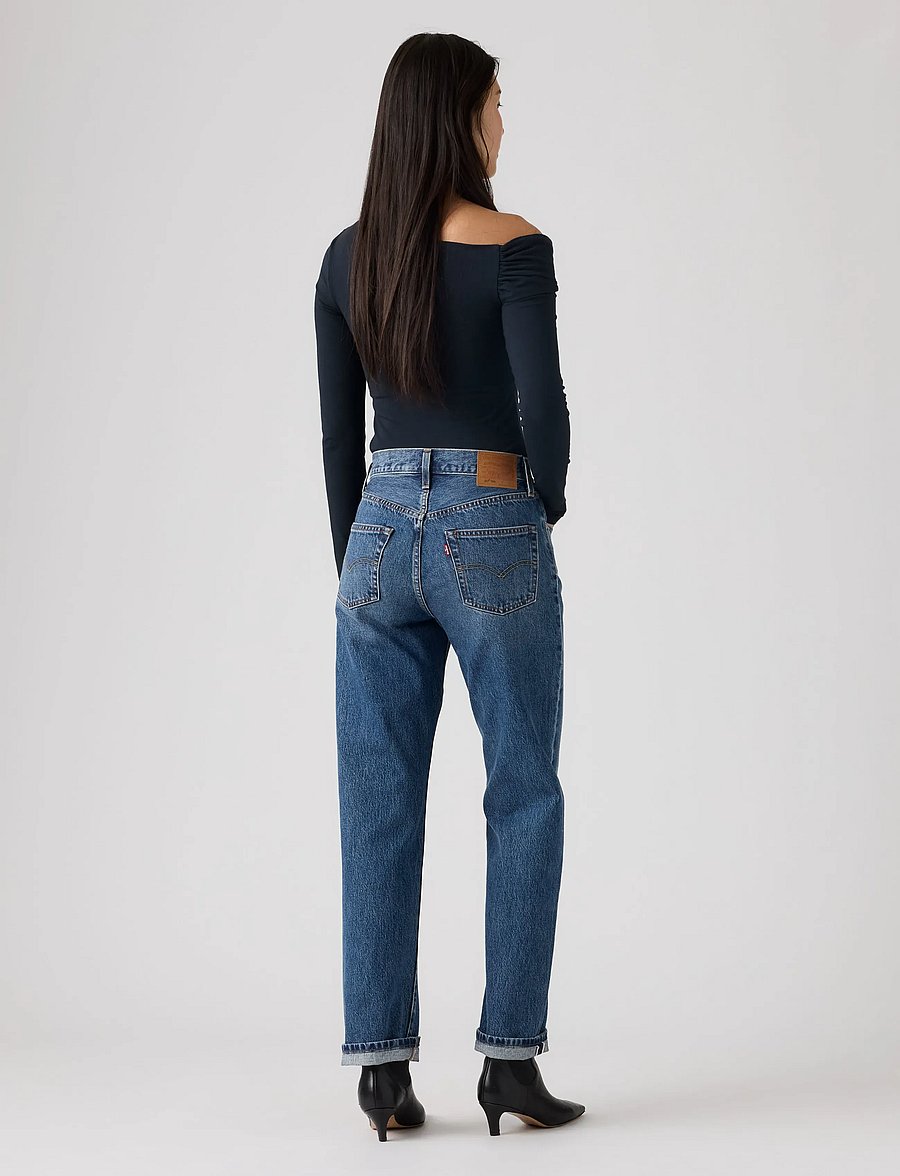 Levi's® - 501 90S WORK YOURSELF SELVEDGE - mom-teksad - med indigo - worn in - 4