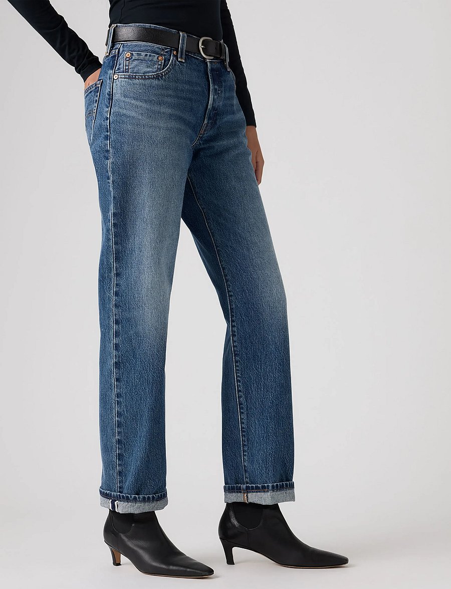 Levi's® - 501 90S WORK YOURSELF SELVEDGE - mom-teksad - med indigo - worn in - 5