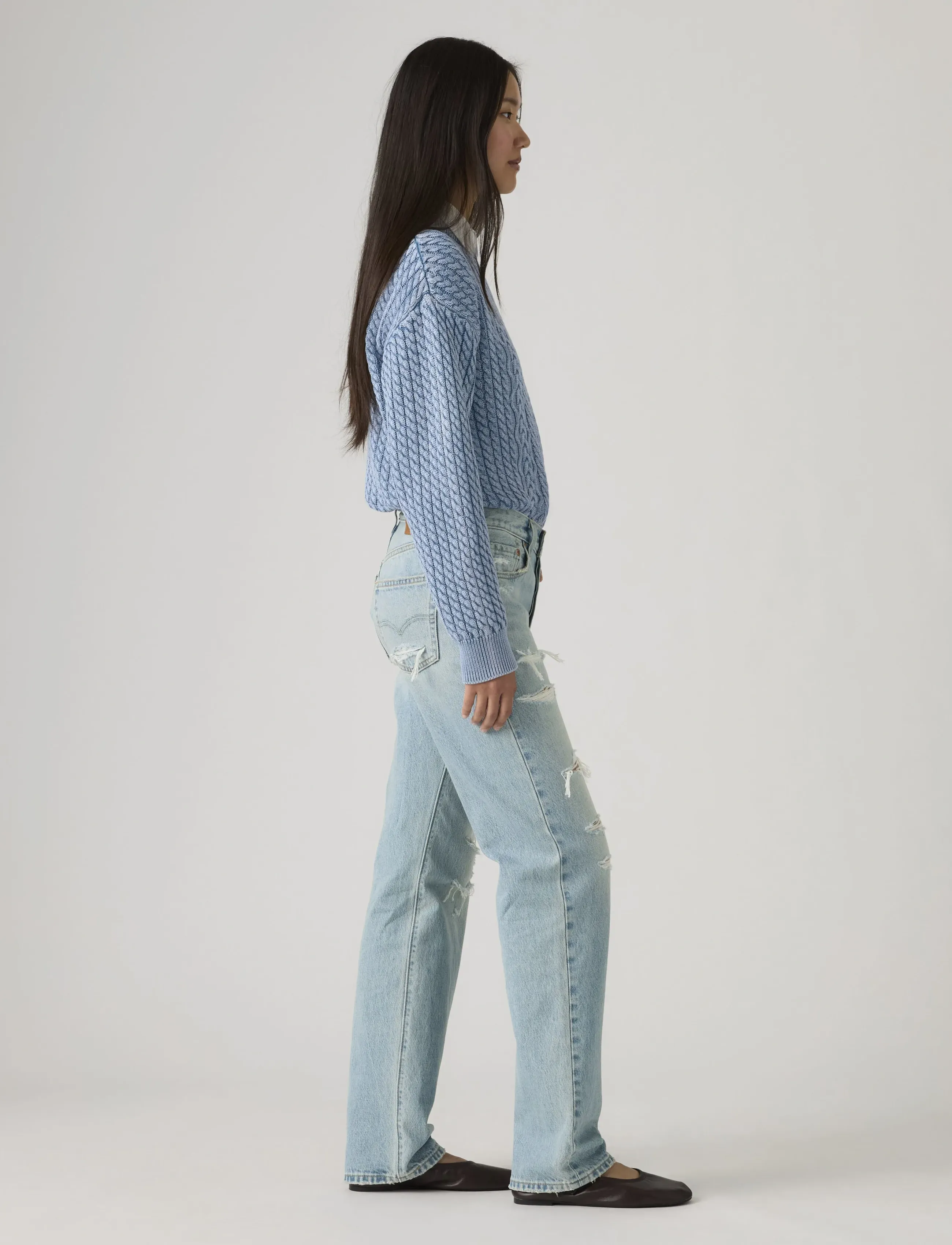 Levi's® - 501 90S BEEN THERE STF - boyfriend-teksad - light indigo - worn in - 3
