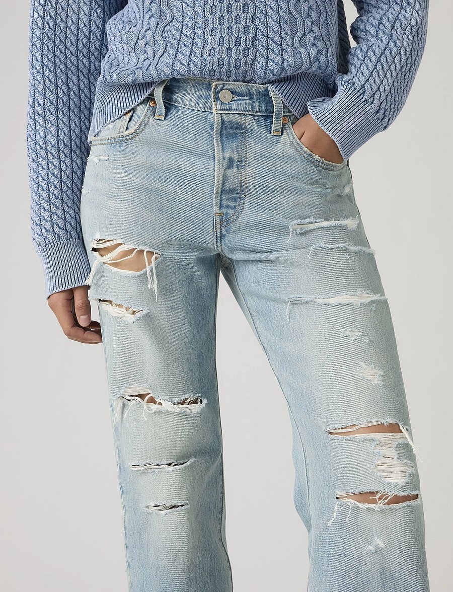 Levi's® - 501 90S BEEN THERE STF - boyfriend jeans - light indigo - worn in - 5