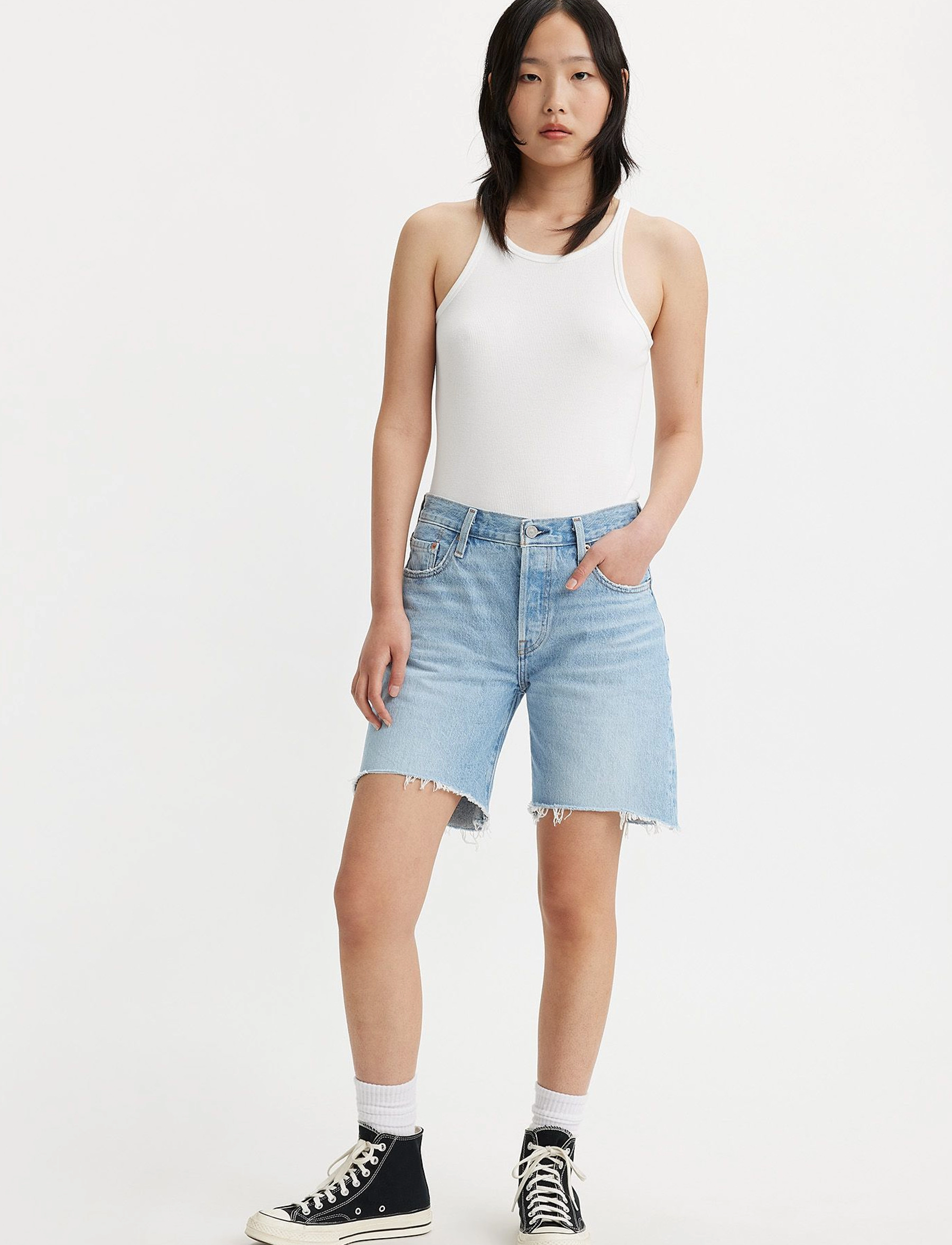 Levi's® - 50190S SHORT BLUE LIGHT SPECIA - med indigo - worn in - 3