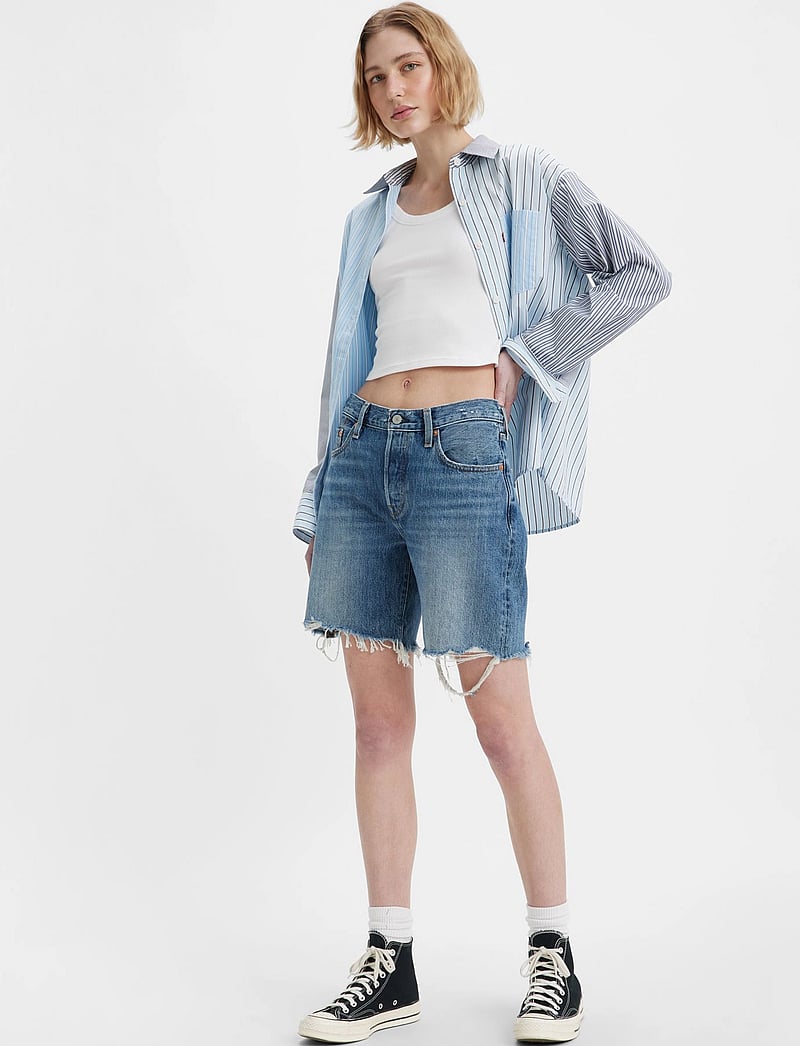 Levi's® - 50190S SHORT HAPPY BREAK - jorts - dark indigo - worn in - 0