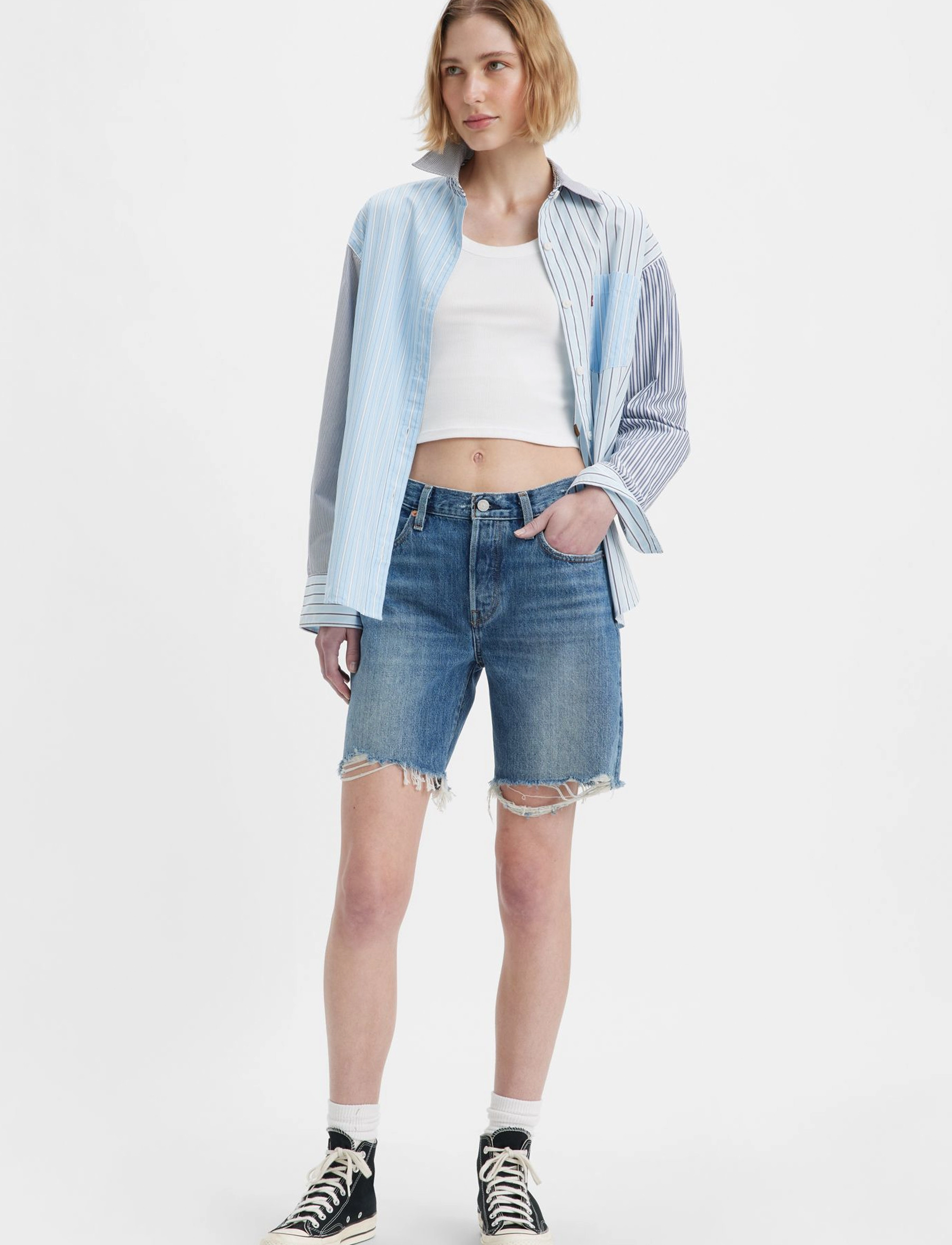 Levi's® - 50190S SHORT HAPPY BREAK - dark indigo - worn in - 3