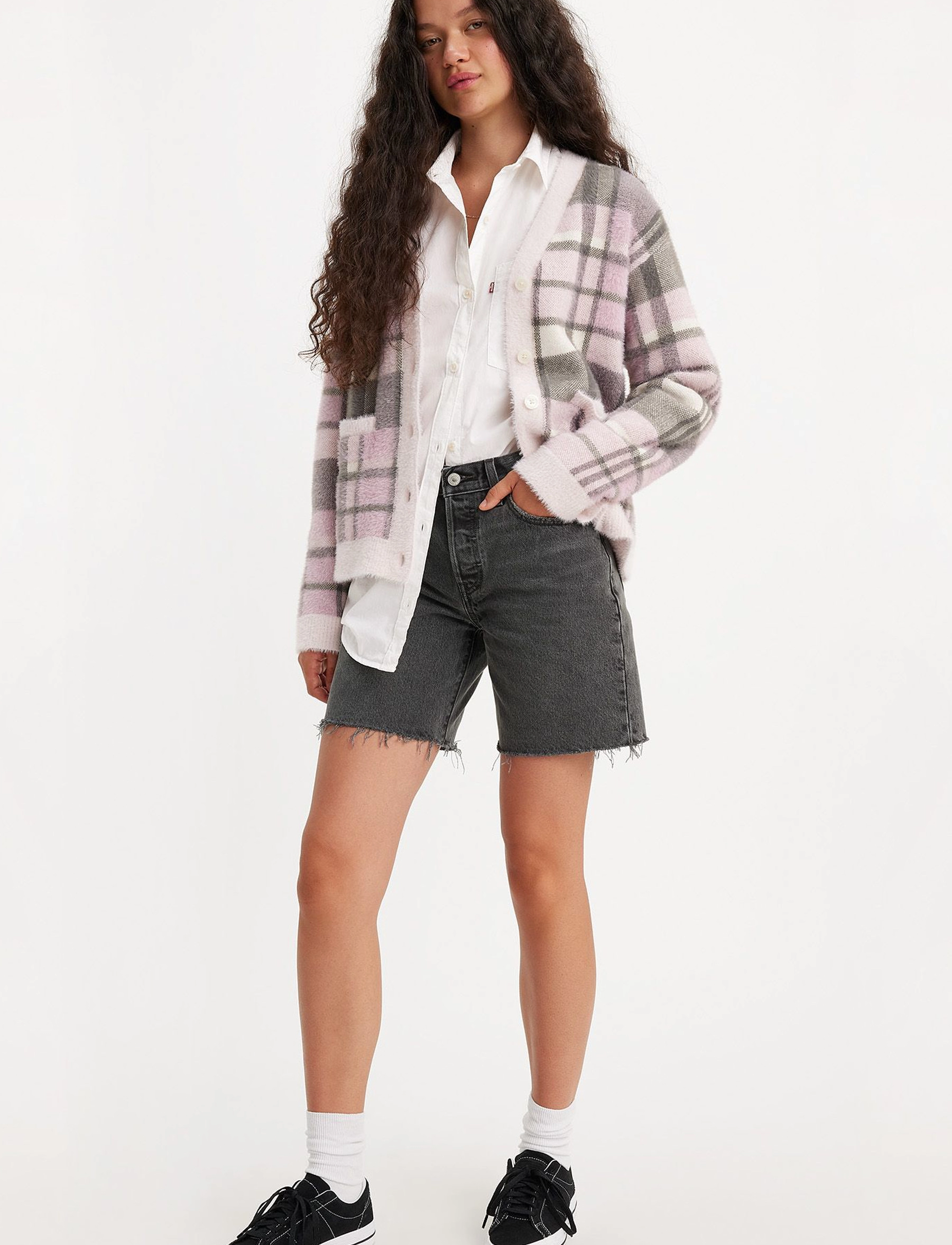 Levi's 50190S Short Beach Cut No Dx, 24, Black, Shorts > Denim Shorts, Dame